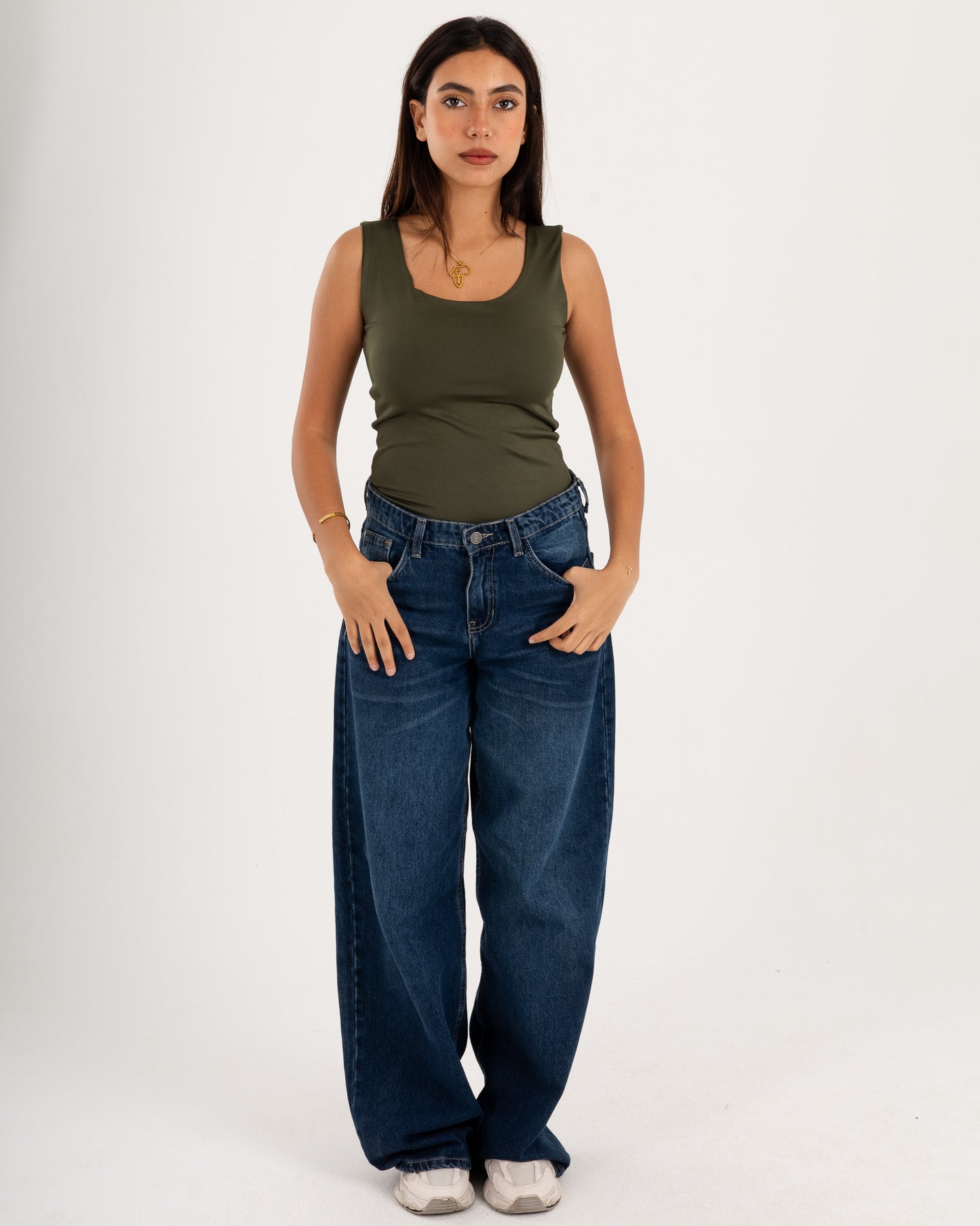 Basic Tank top - Scoop Neck - Double Layers.