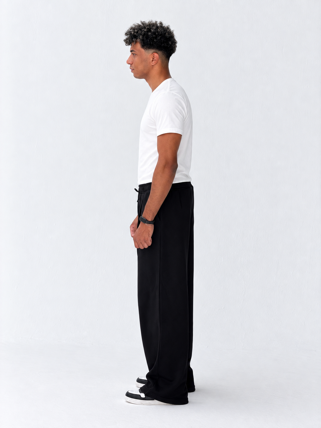 Duo Unisex Pleated Wide-Leg Sweatpants – 100% Cotton Face