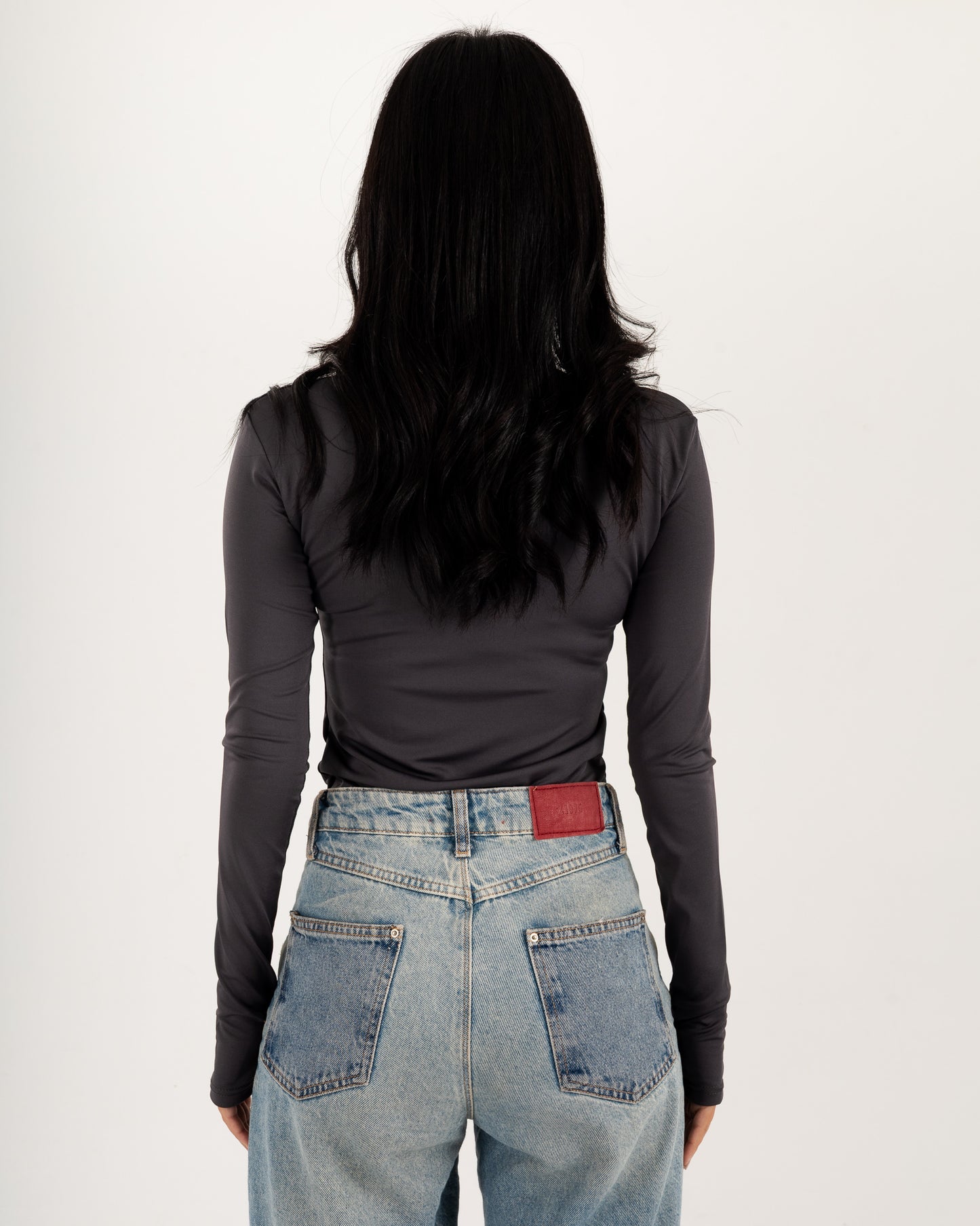 Basic Long Sleeve Top - Slit Cuff - Double Layers.