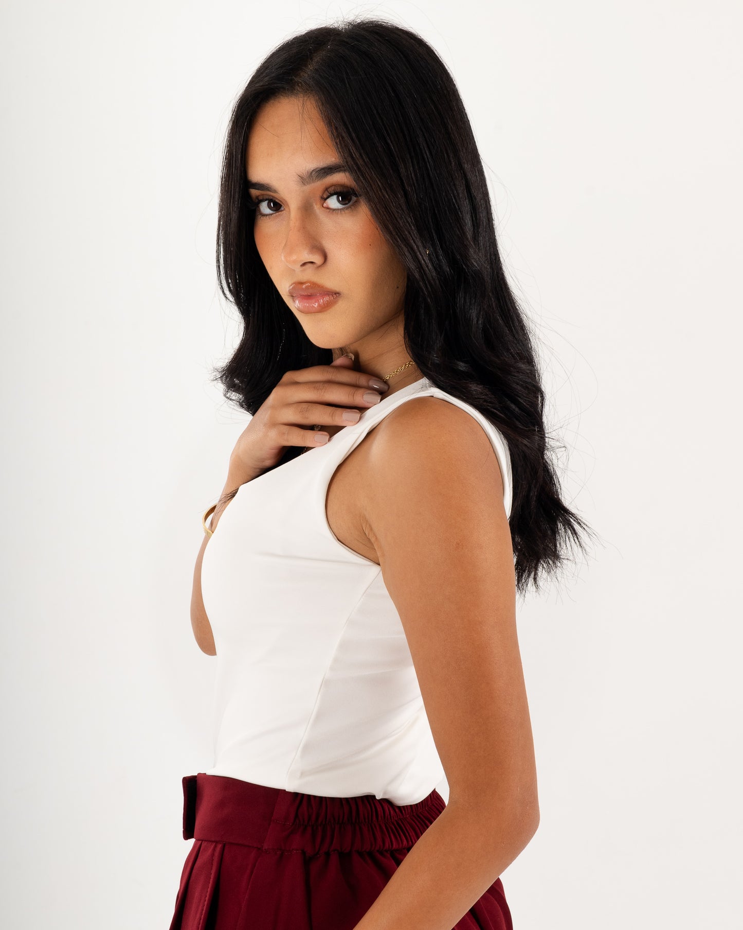 Basic Tank top - Scoop Neck - Double Layers.