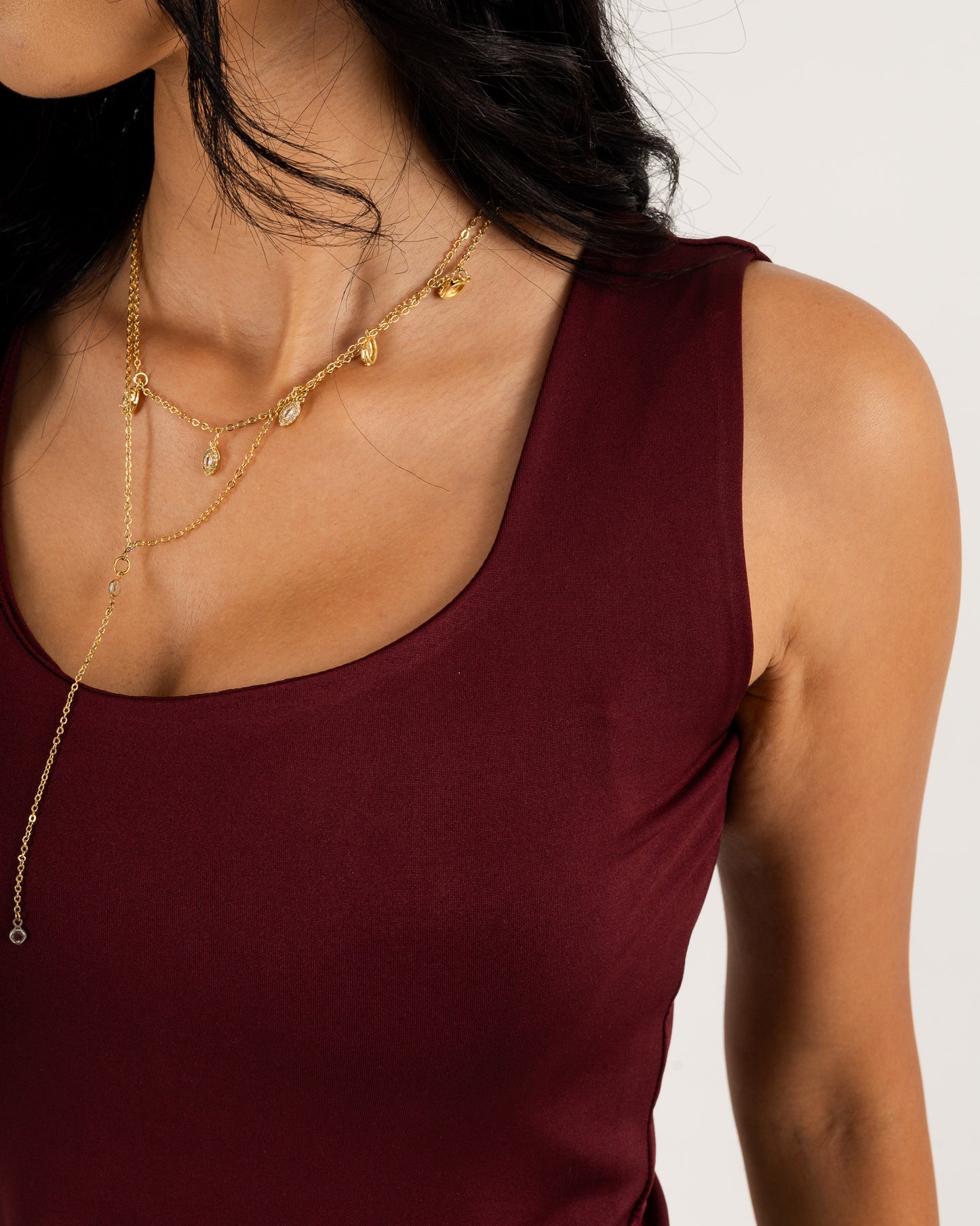 Basic Tank top - Scoop Neck - Double Layers.