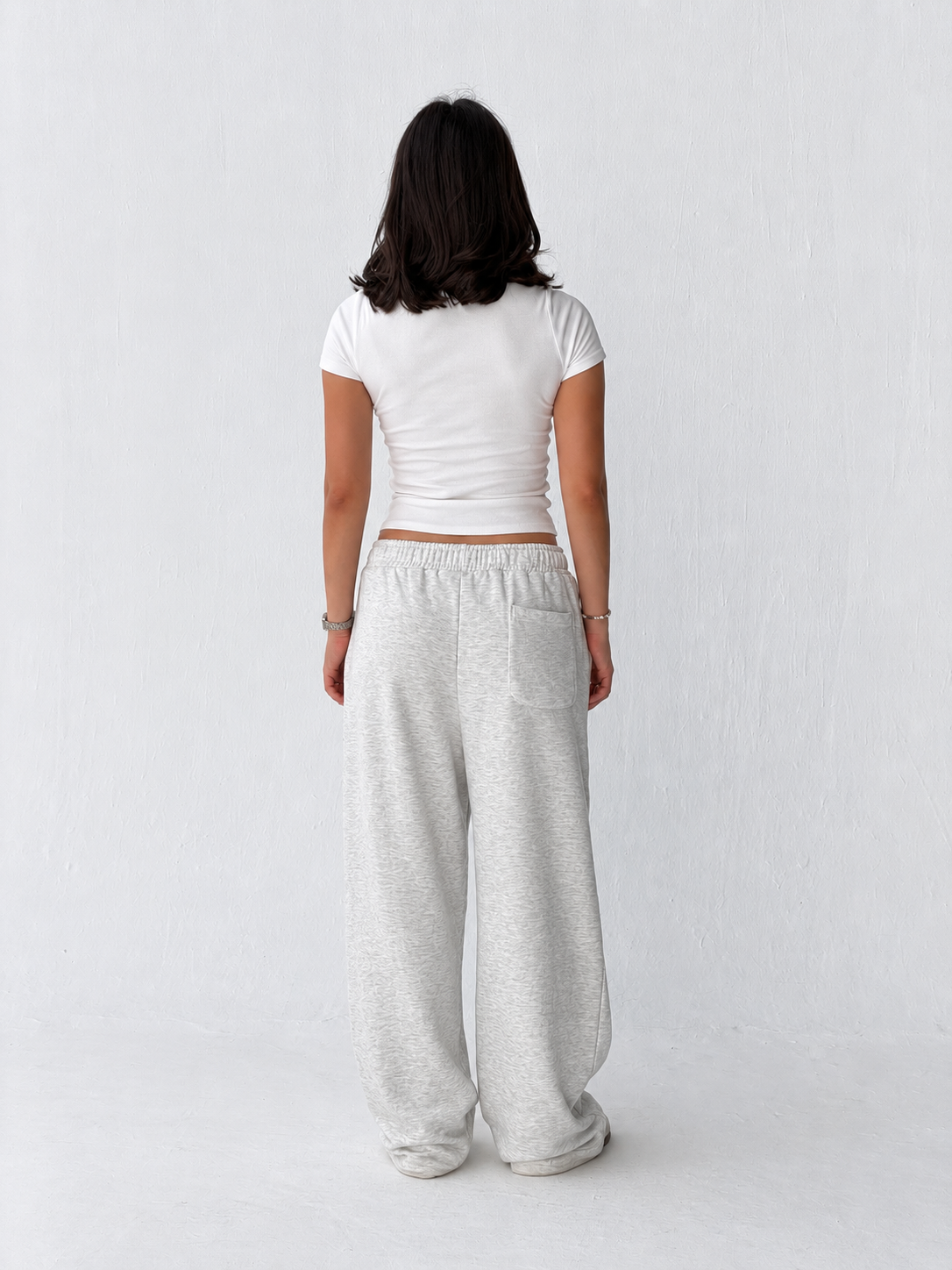 Duo Unisex Pleated Wide-Leg Sweatpants – 100% Cotton Face