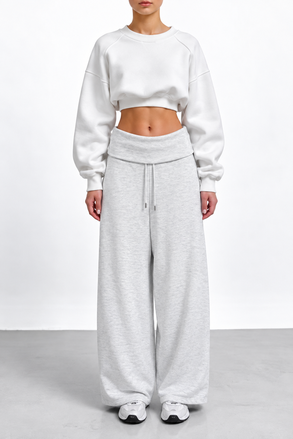 Foldover Waist Sweatpants - 100% Cotton