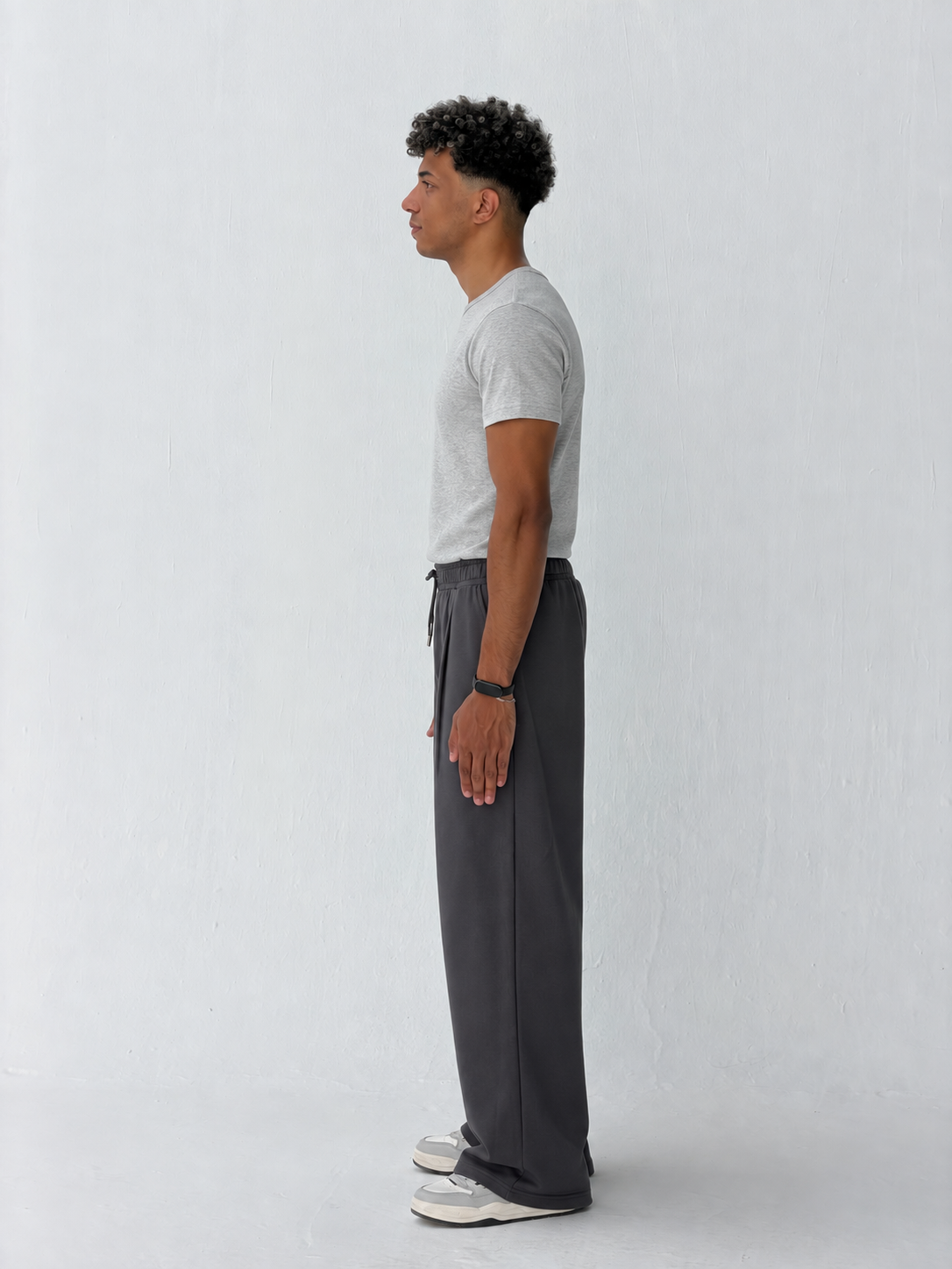 Duo Unisex Pleated Wide-Leg Sweatpants – 100% Cotton Face