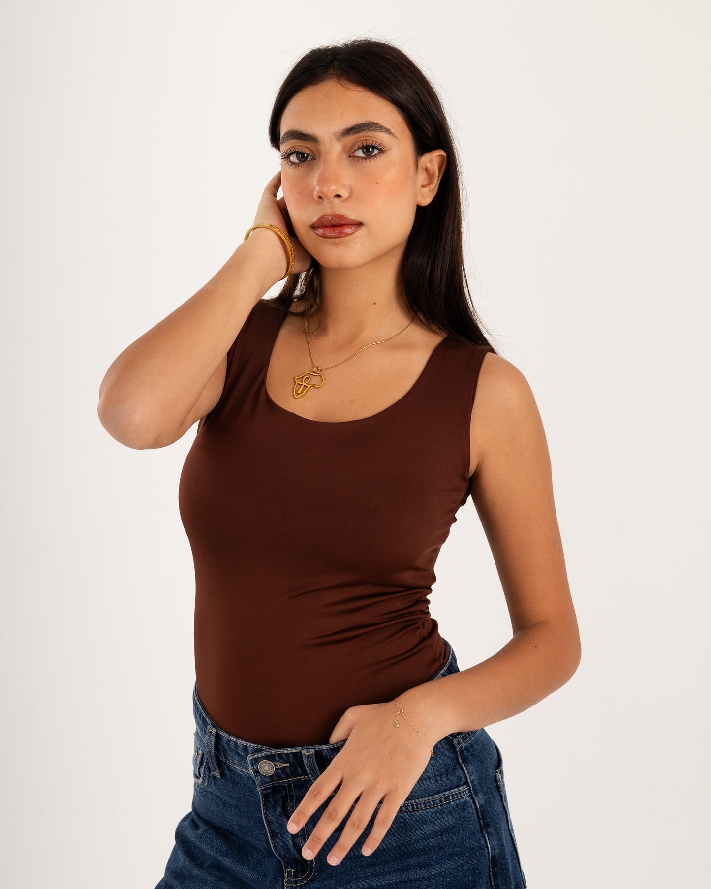 Basic Tank top - Scoop Neck - Double Layers.
