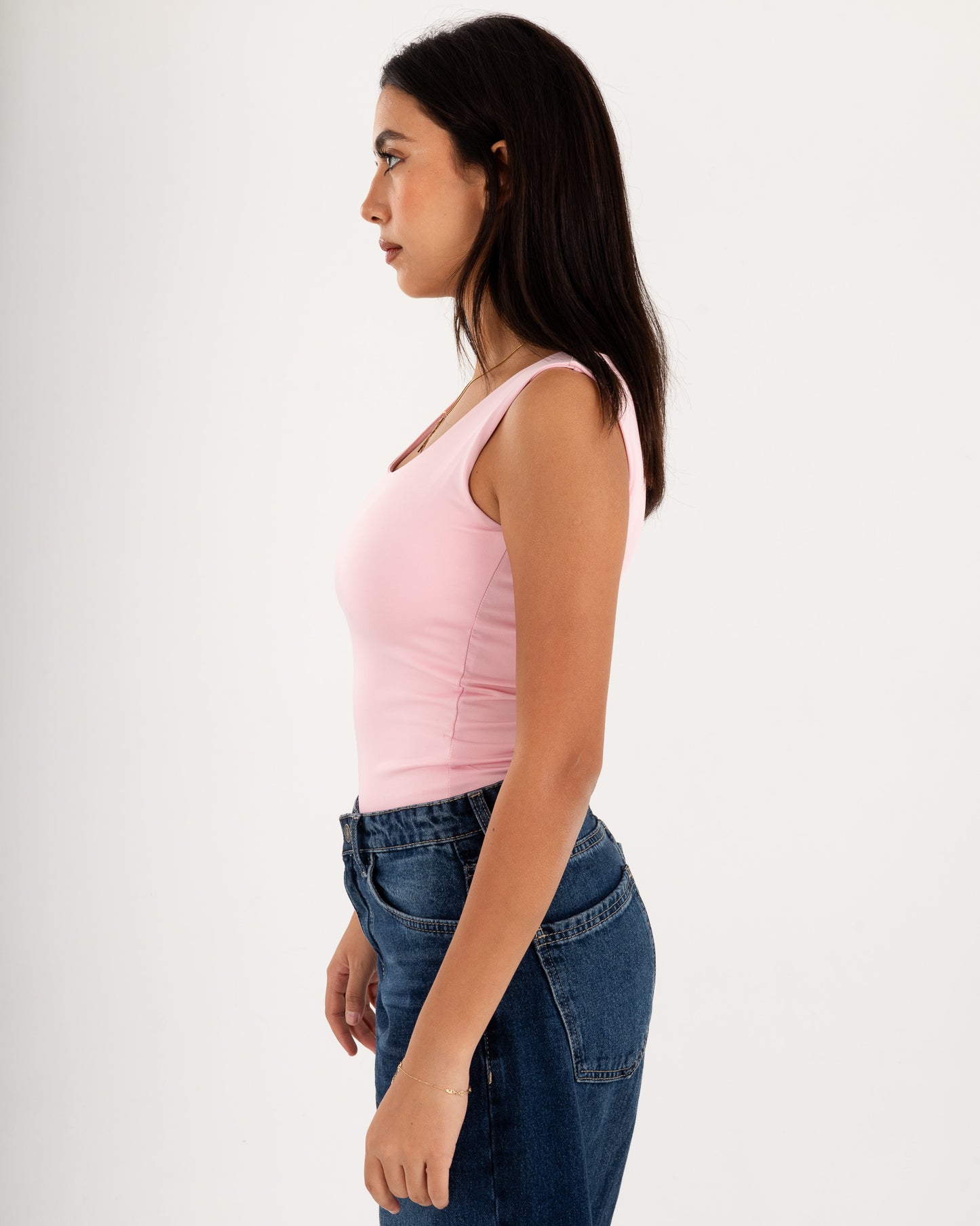 Basic Tank top - Scoop Neck - Double Layers.