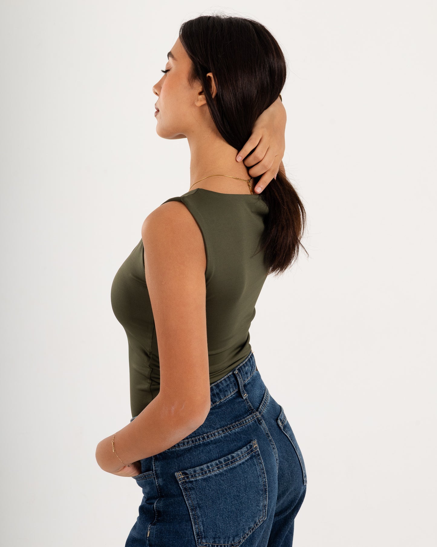 Basic Tank top - Scoop Neck - Double Layers.