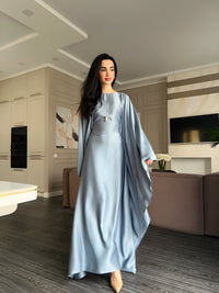 wide satin dress