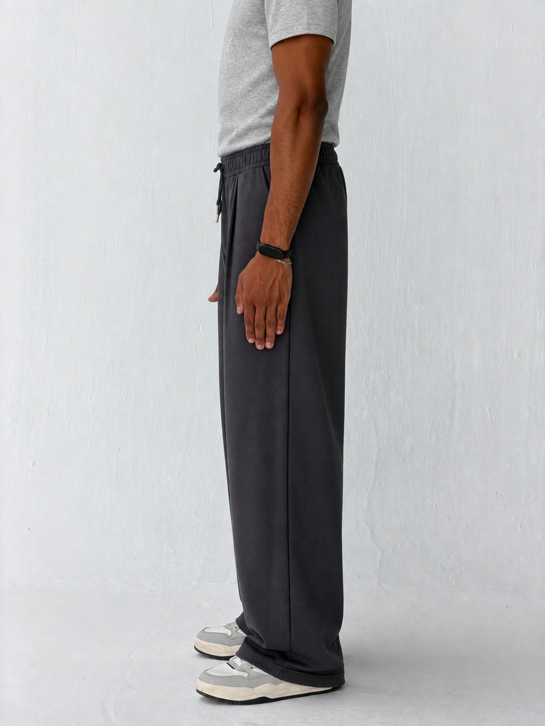 Duo Unisex Pleated Wide-Leg Sweatpants – 100% Cotton Face