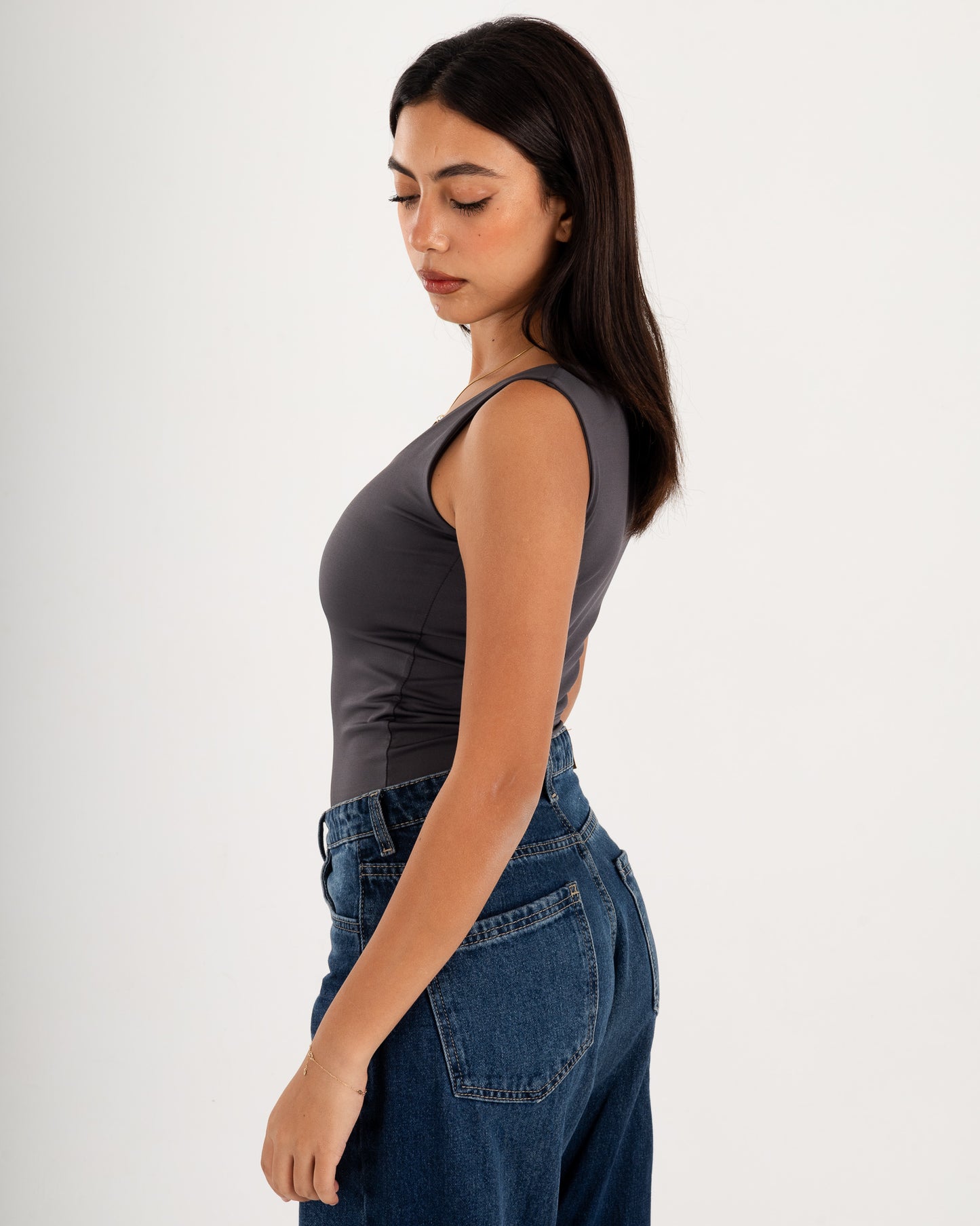 Basic Tank top - Scoop Neck - Double Layers.