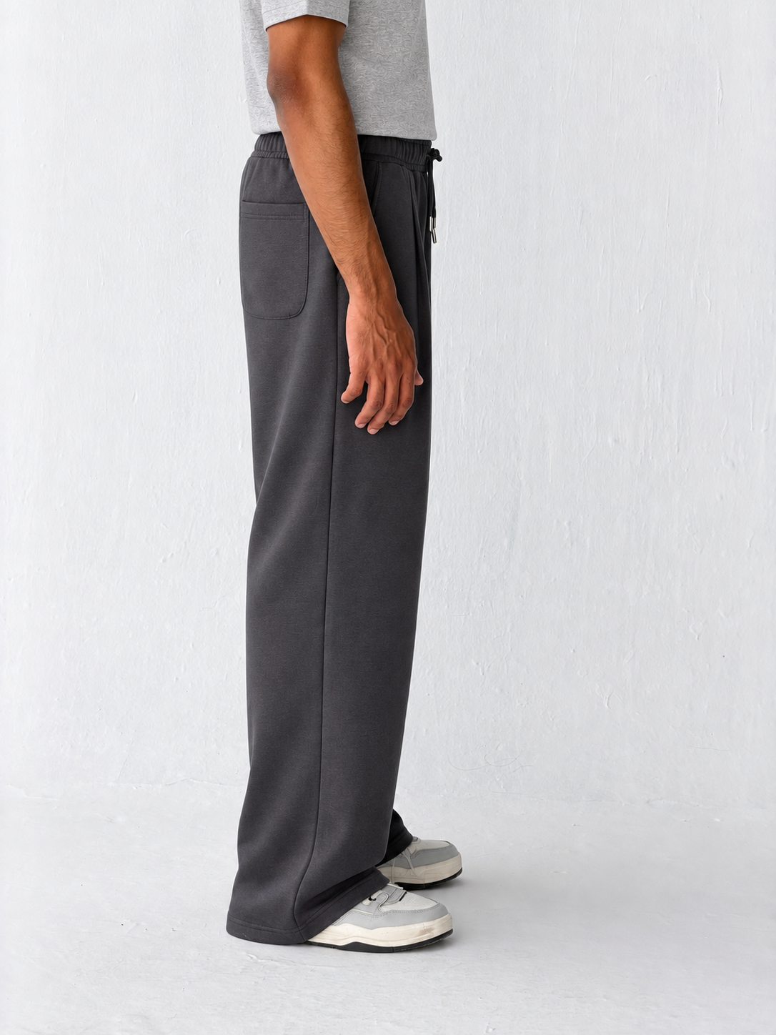 Duo Unisex Pleated Wide-Leg Sweatpants – 100% Cotton Face