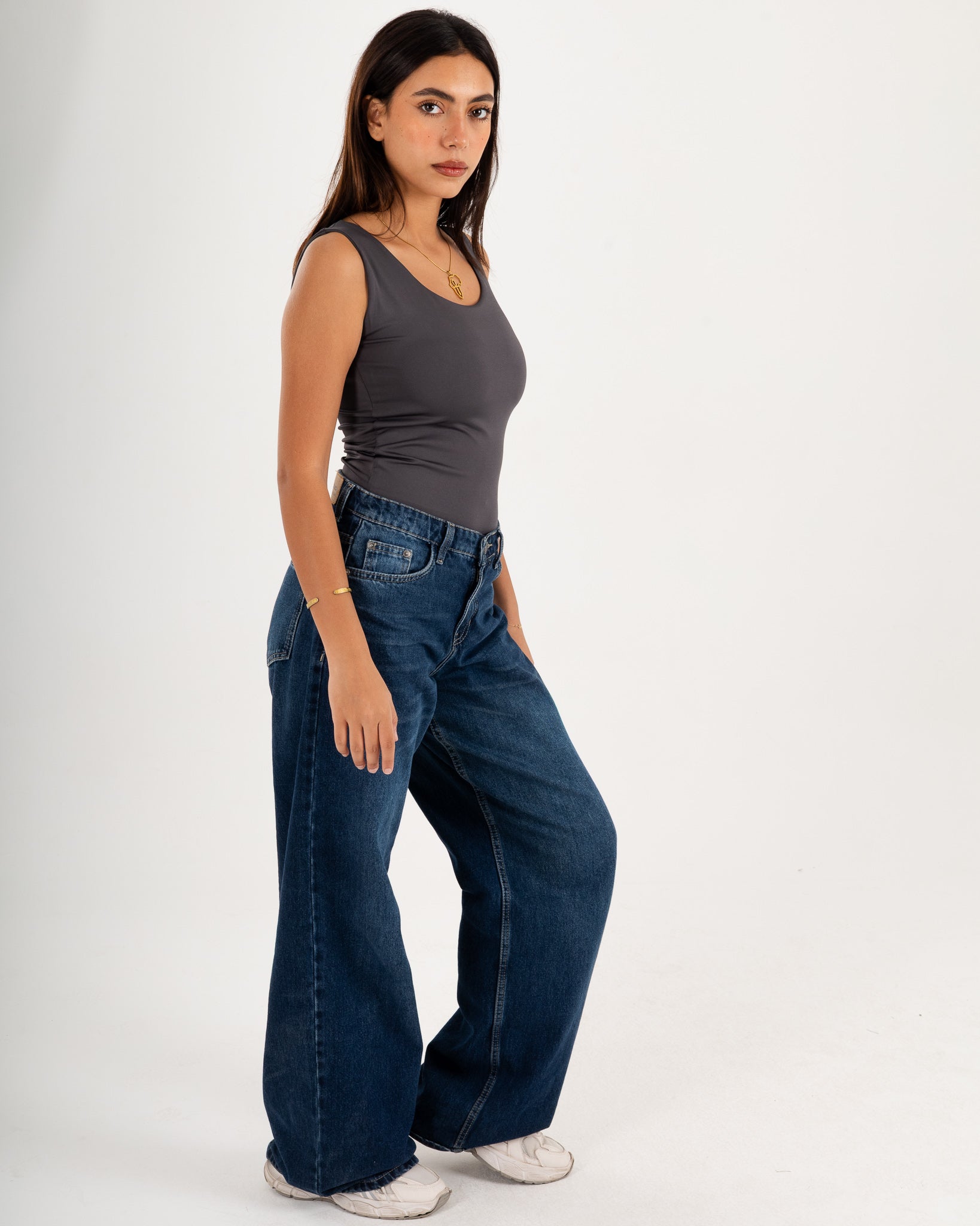 Basic Tank top - Scoop Neck - Double Layers.