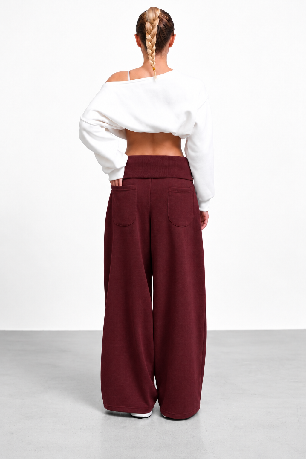 Foldover Waist Sweatpants - 100% Cotton