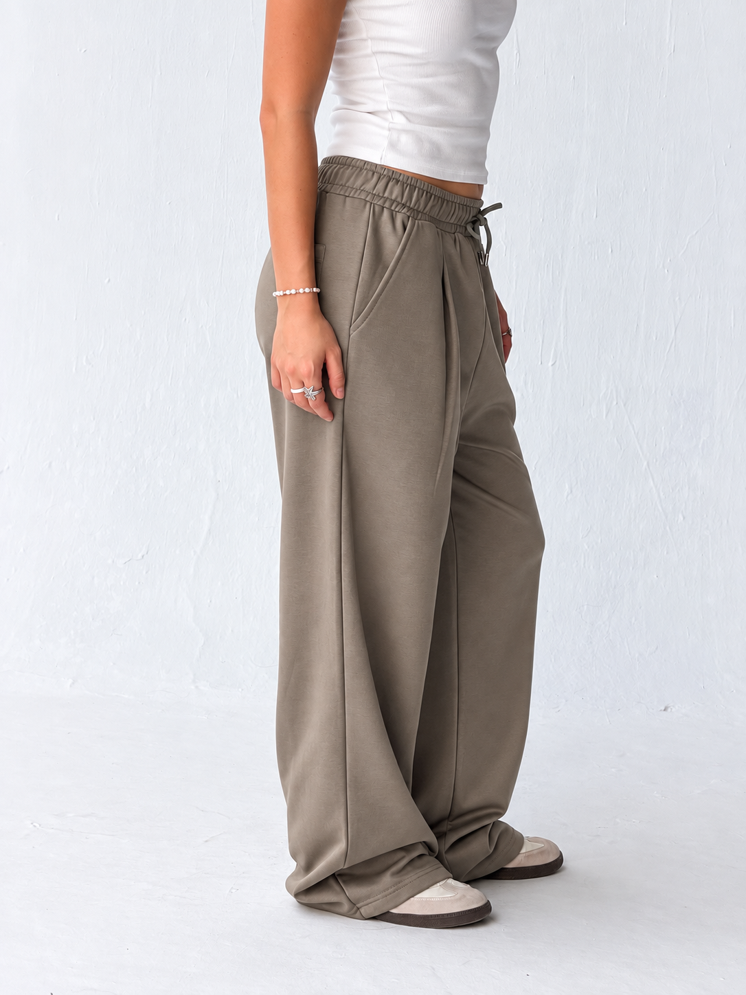Duo Unisex Pleated Wide-Leg Sweatpants – 100% Cotton Face