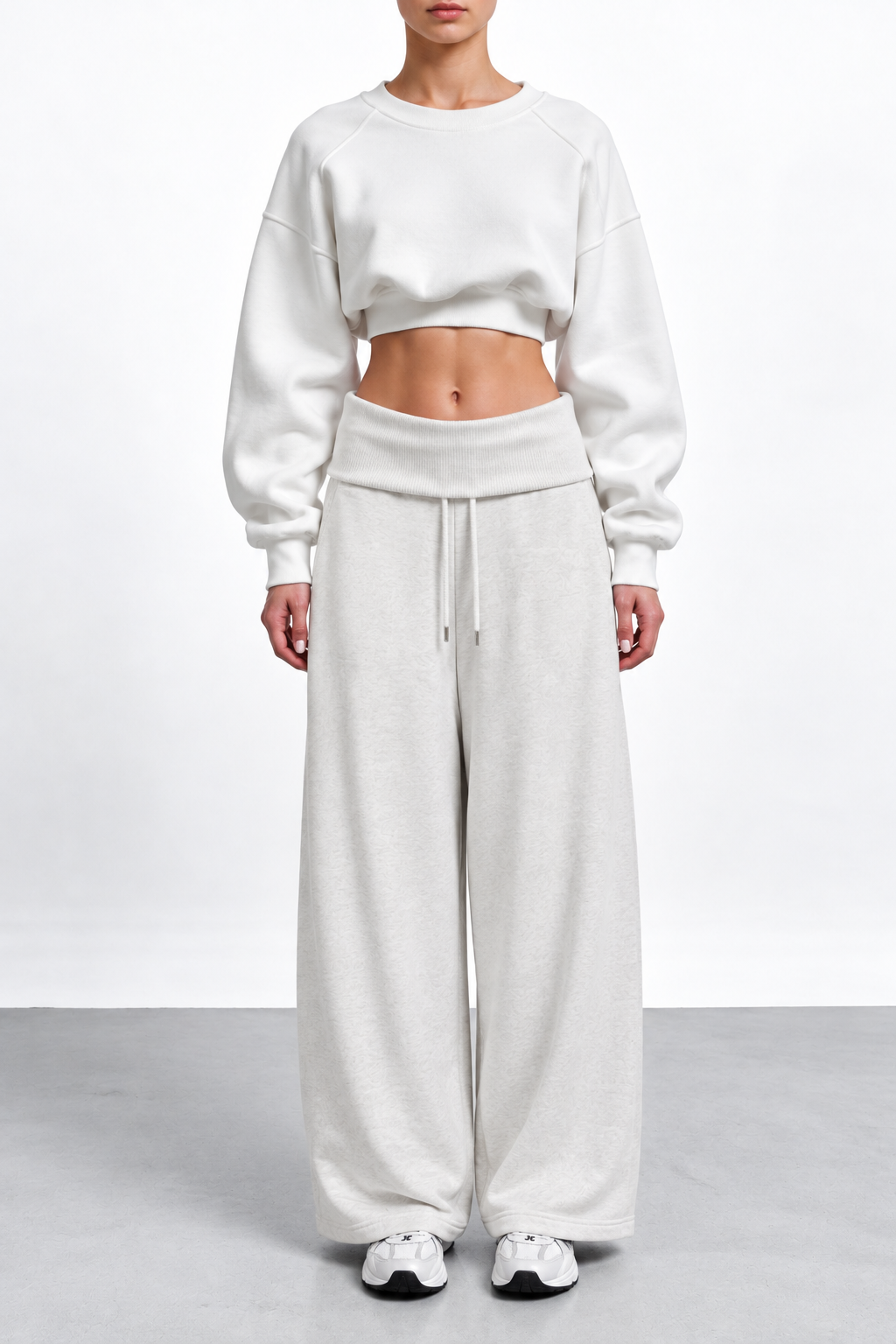 Foldover Waist Sweatpants - 100% Cotton