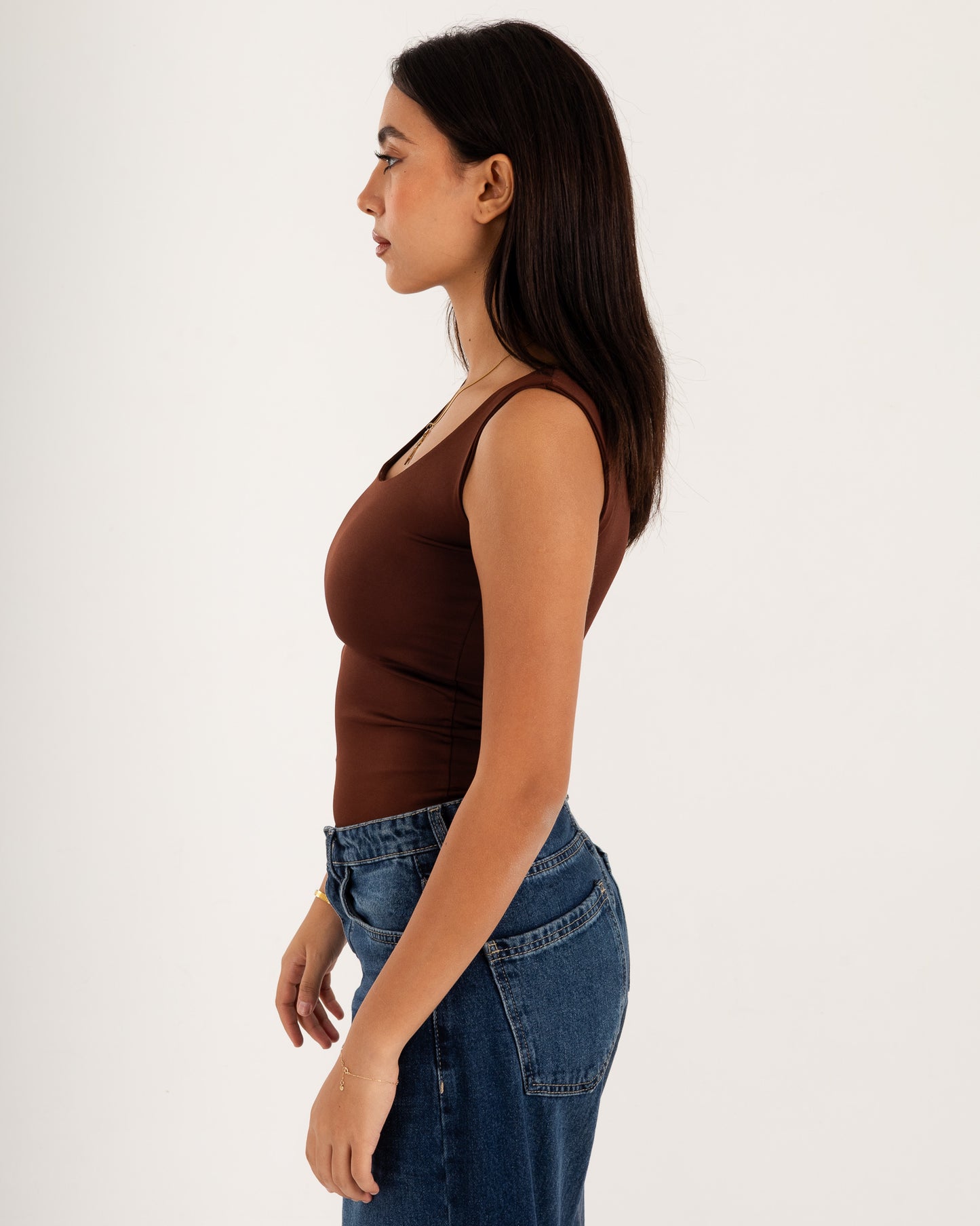 Basic Tank top - Scoop Neck - Double Layers.