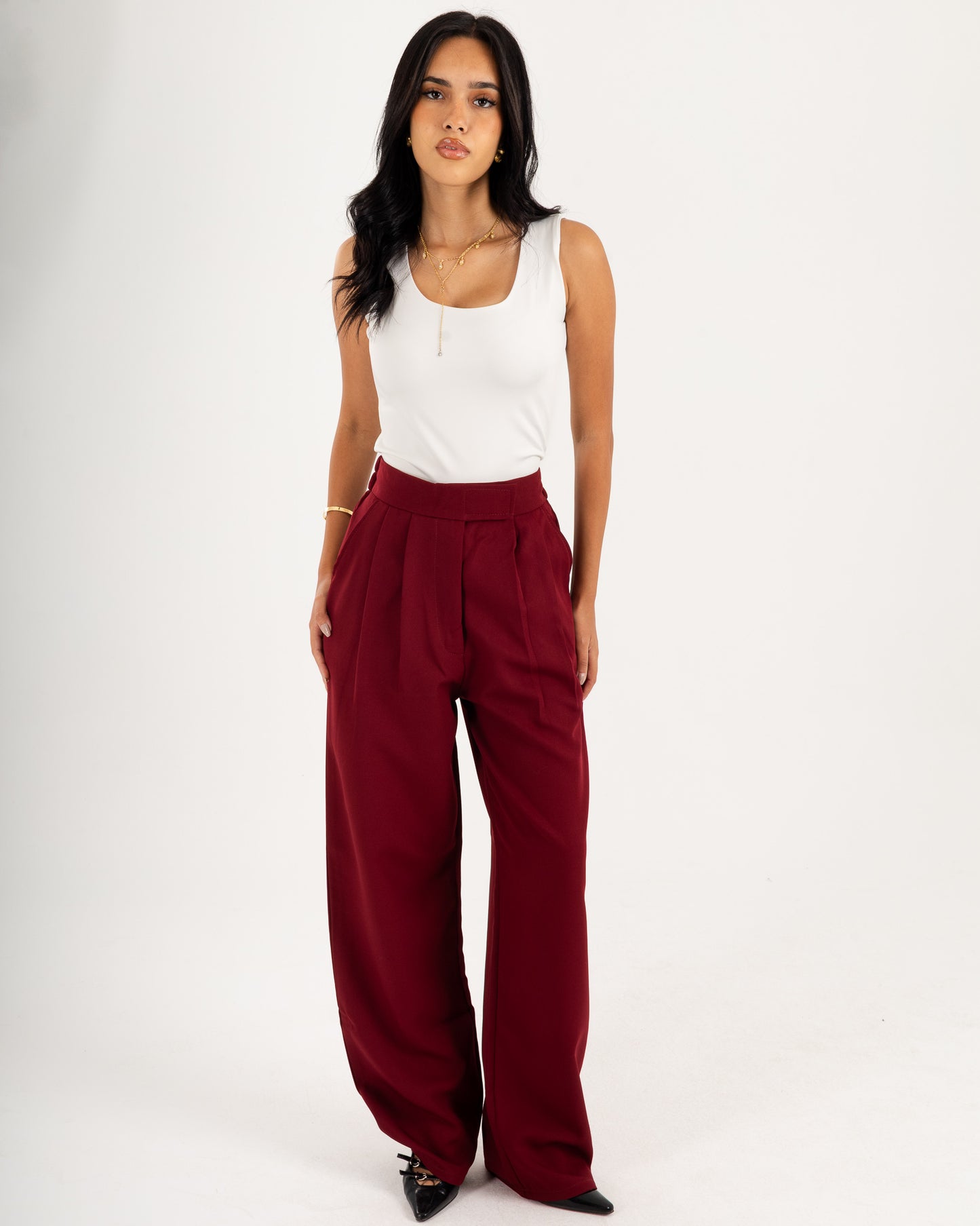 Basic Tank top - Scoop Neck - Double Layers.