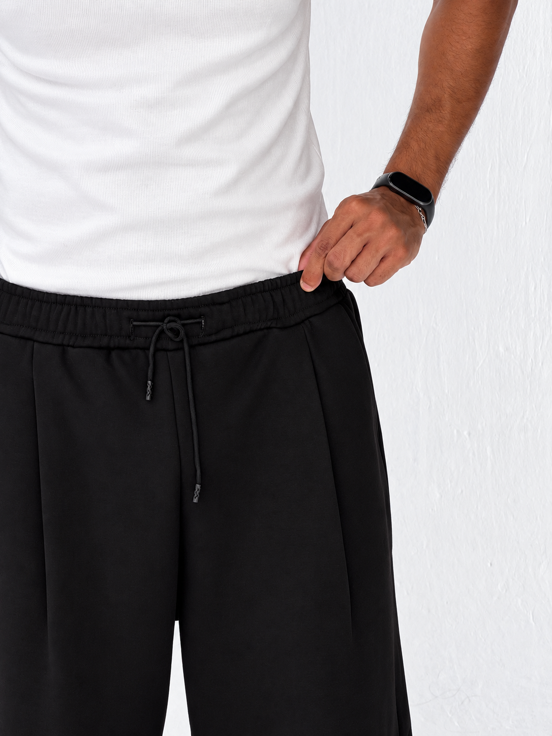 Duo Unisex Pleated Wide-Leg Sweatpants – 100% Cotton Face