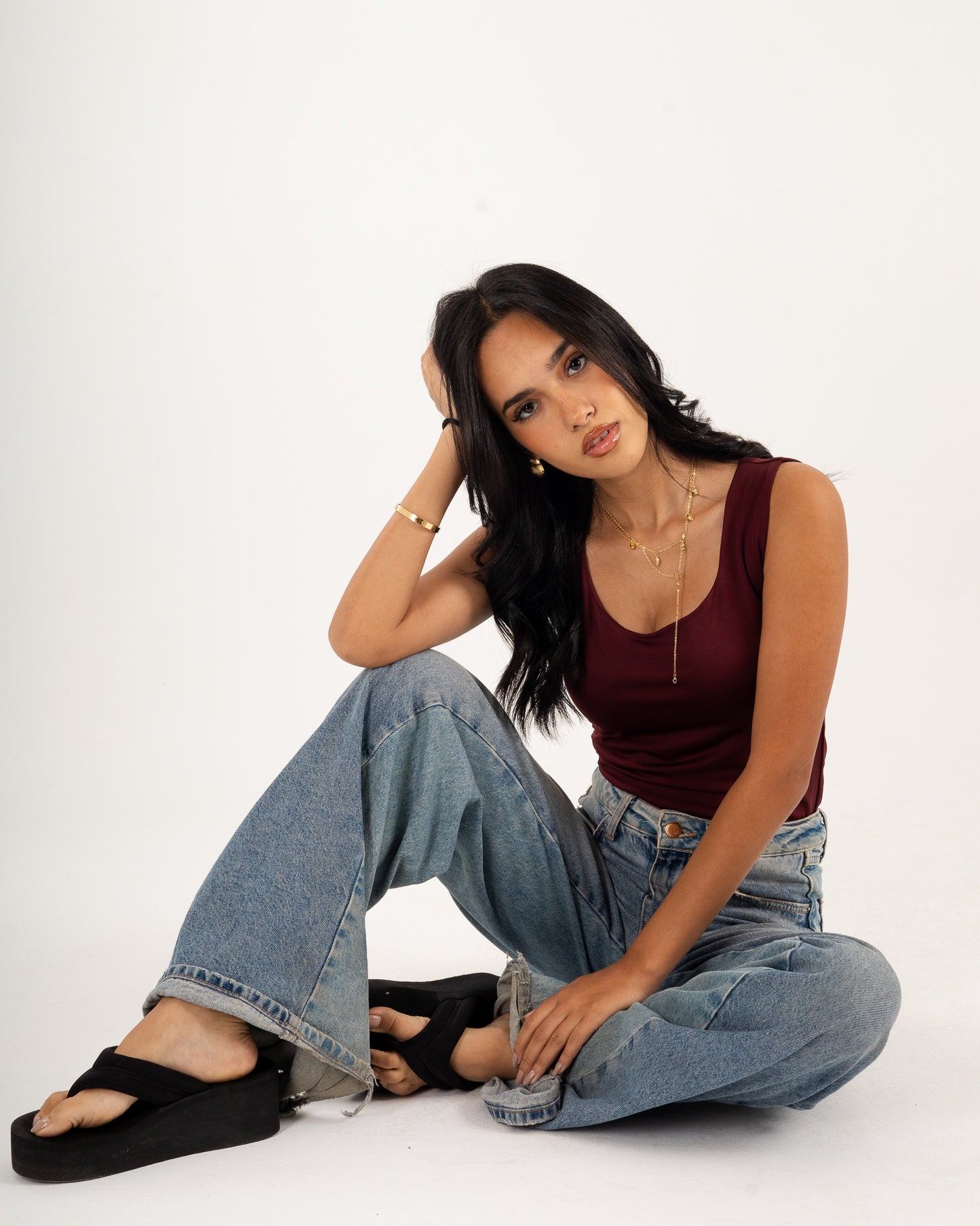 Basic Tank top - Scoop Neck - Double Layers.