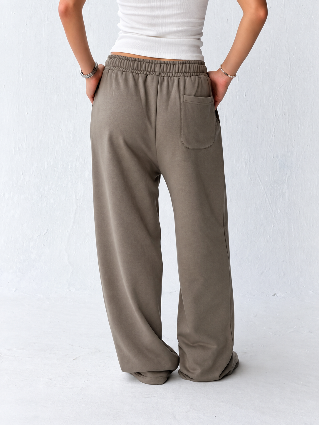 Duo Unisex Pleated Wide-Leg Sweatpants – 100% Cotton Face