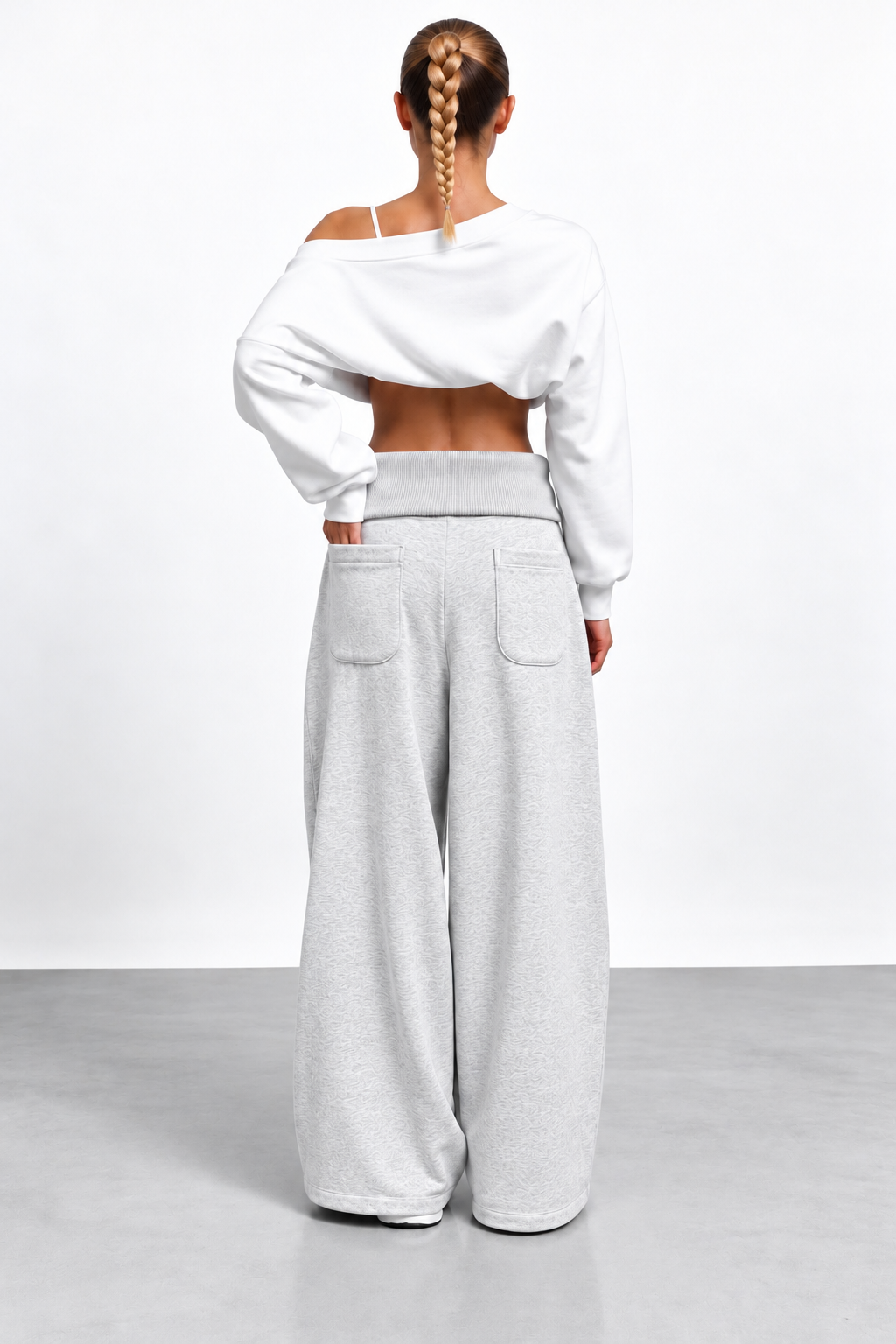 Foldover Waist Sweatpants - 100% Cotton