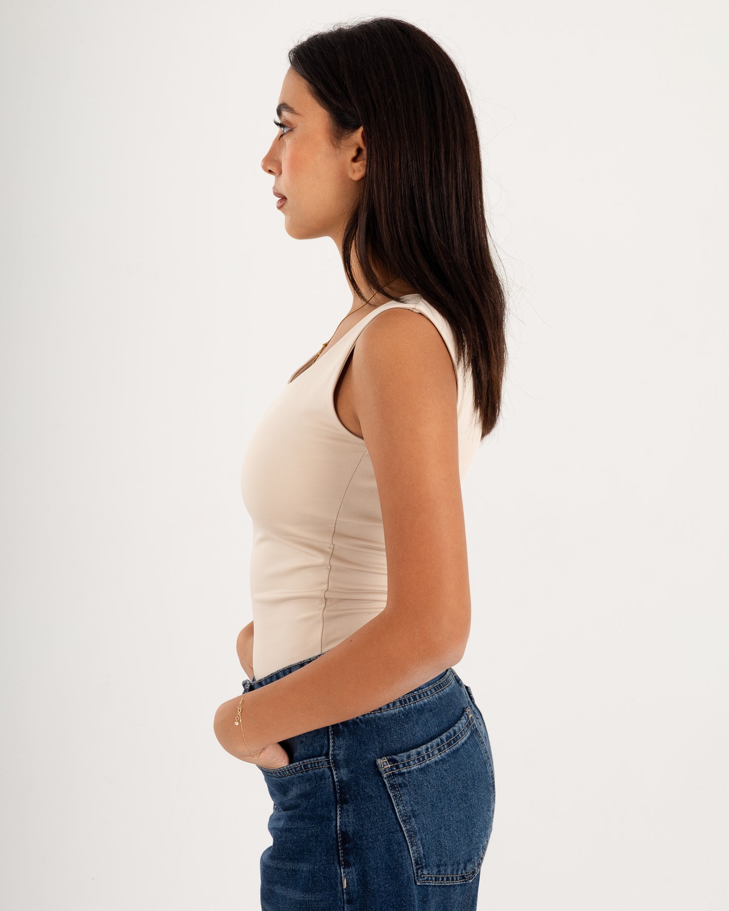 Basic Tank top - Scoop Neck - Double Layers.