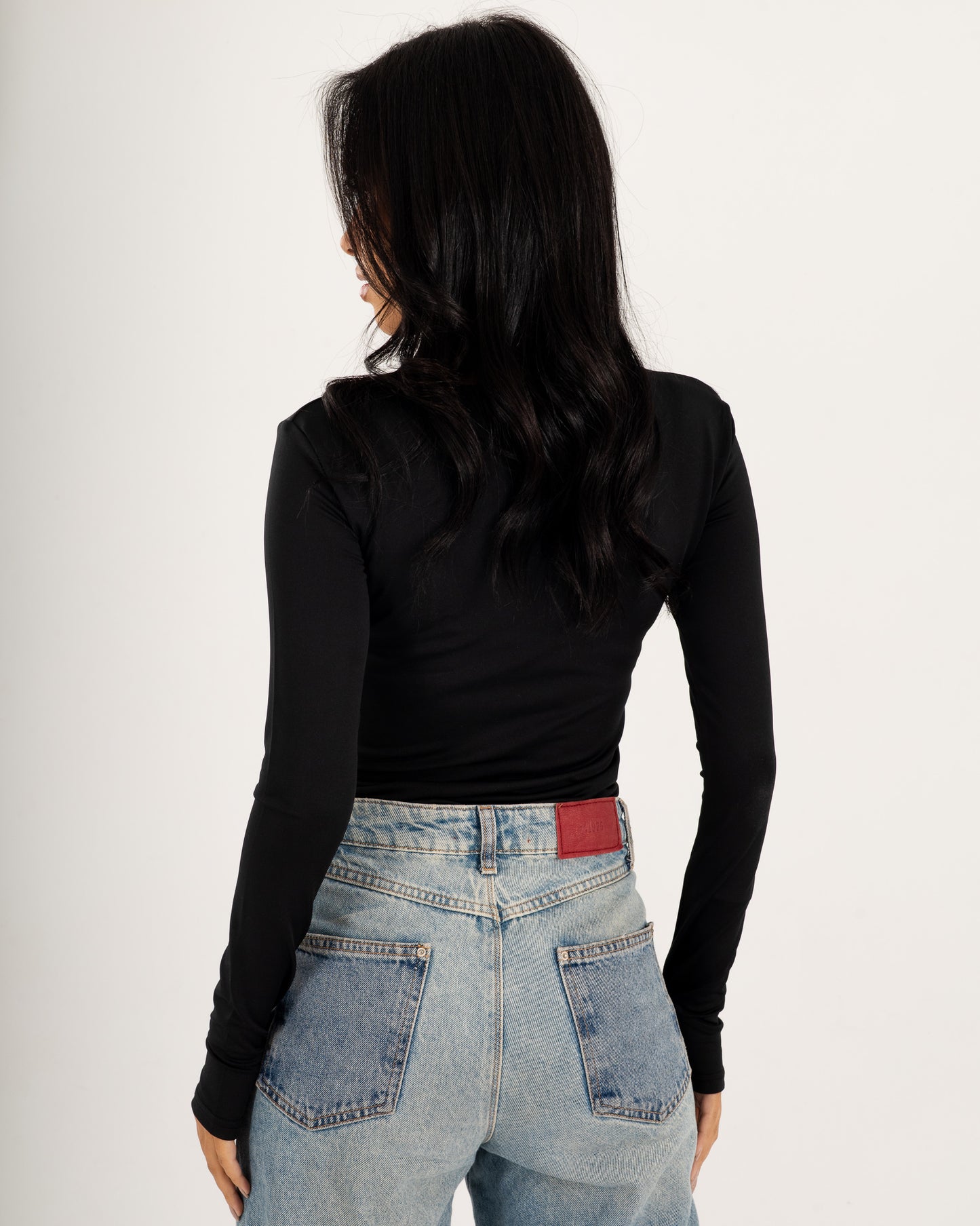 Basic Long Sleeve Top - Slit Cuff - Double Layers.