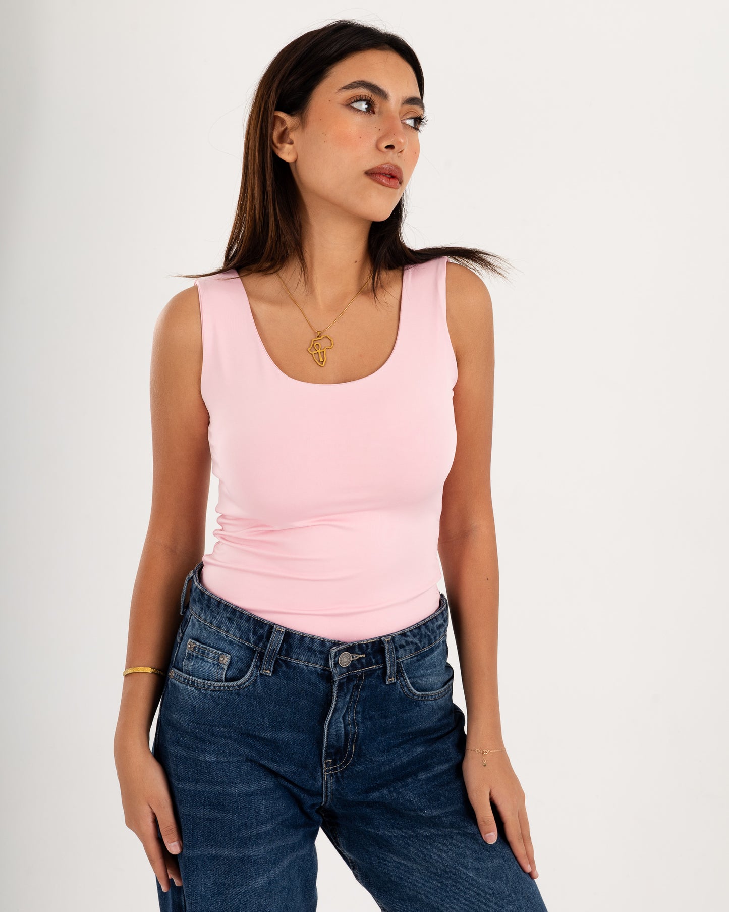 Basic Tank top - Scoop Neck - Double Layers.