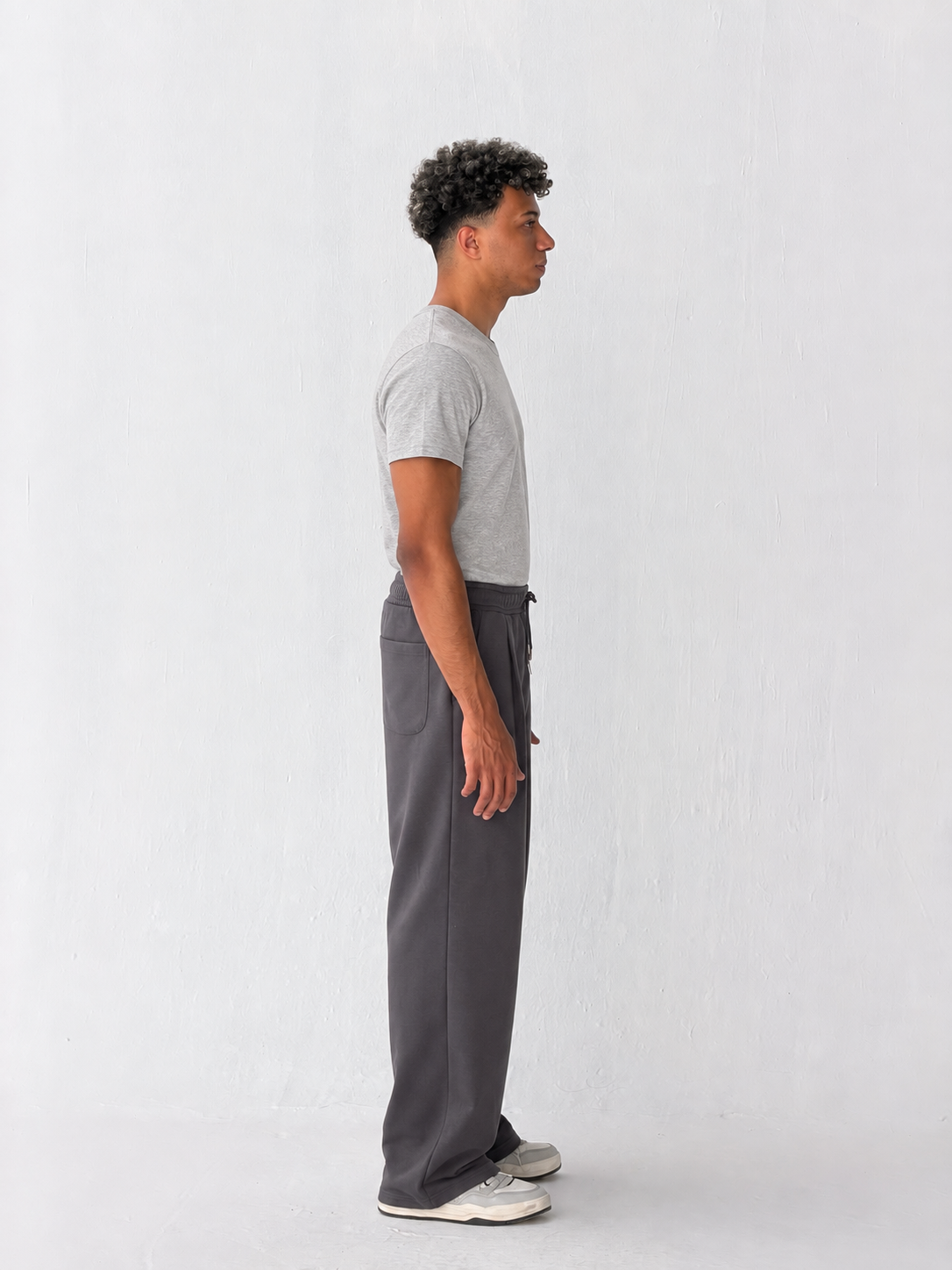 Duo Unisex Pleated Wide-Leg Sweatpants – 100% Cotton Face