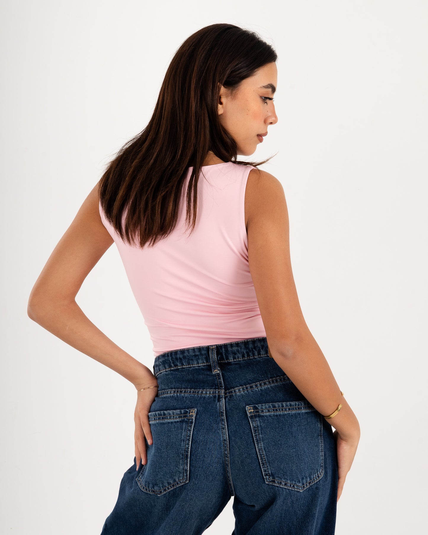 Basic Tank top - Scoop Neck - Double Layers.