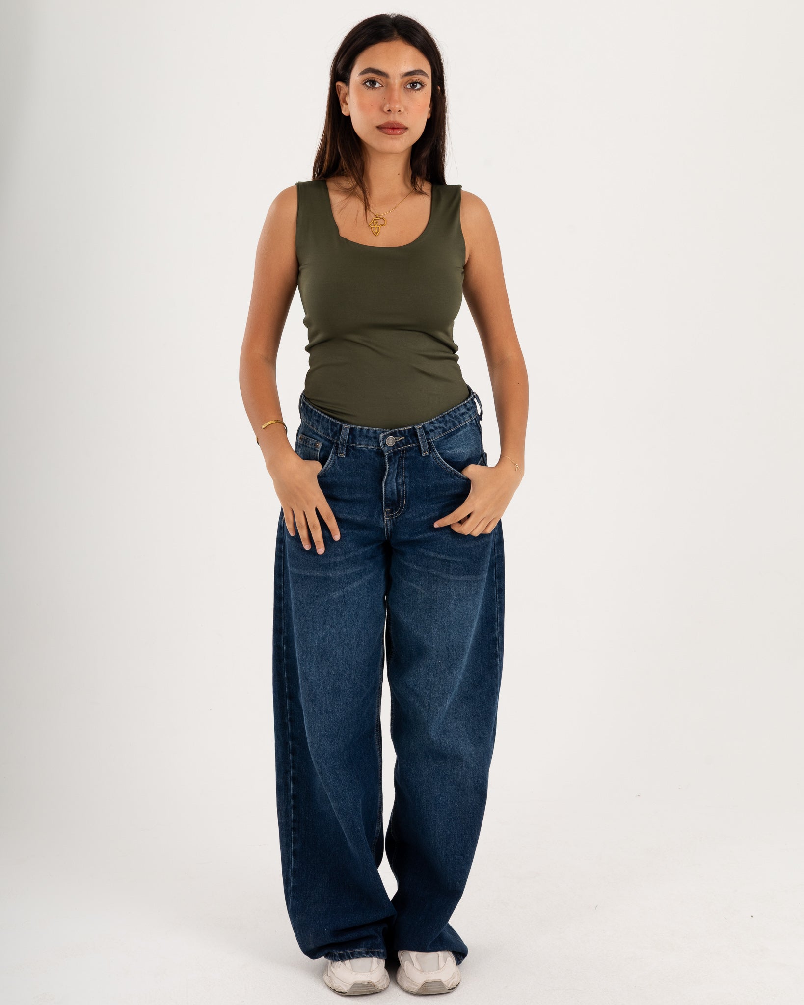 Basic Tank top - Scoop Neck - Double Layers.