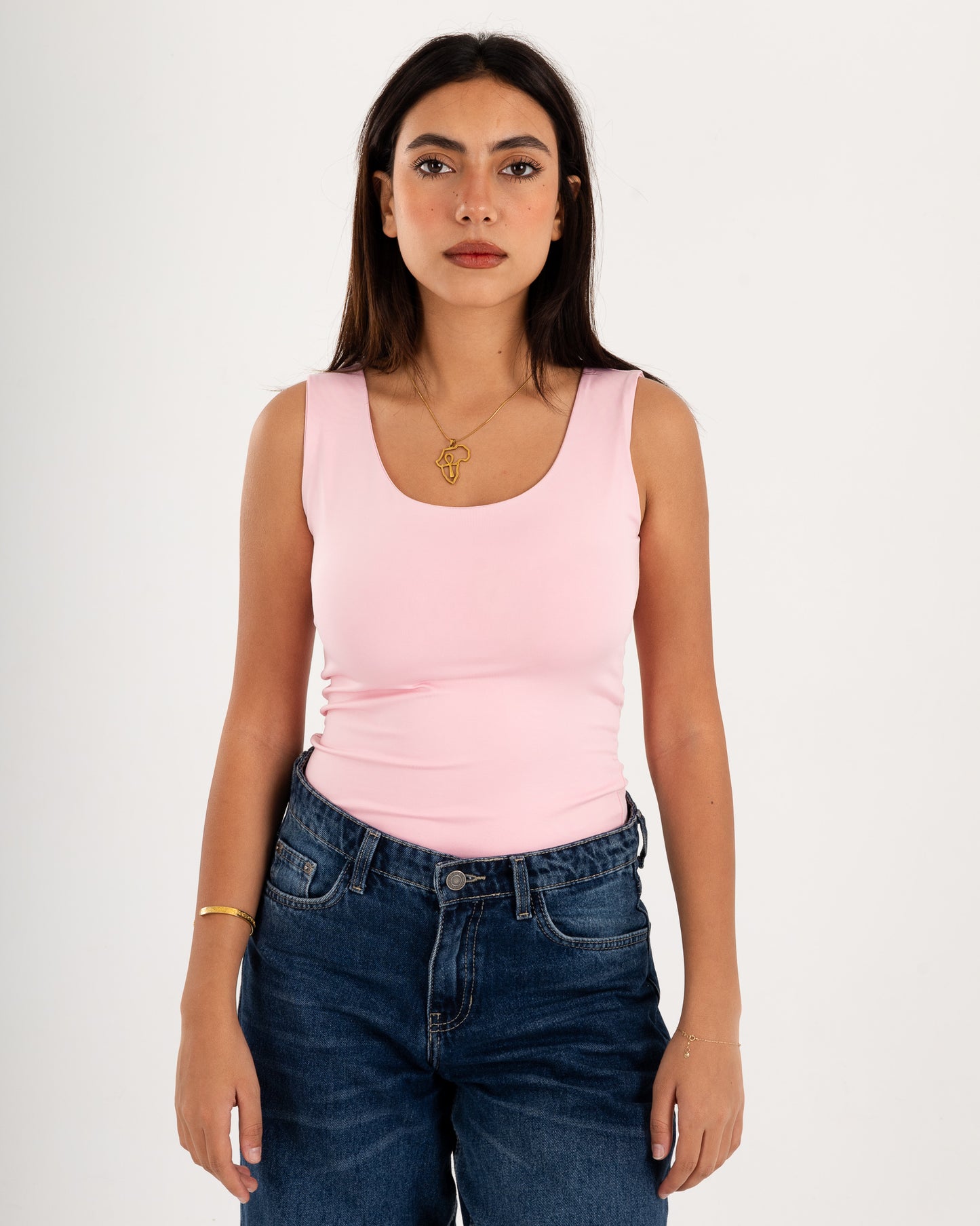 Basic Tank top - Scoop Neck - Double Layers.