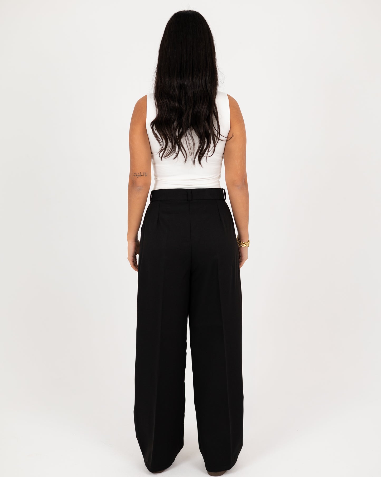 Wide-Leg Modern Pleated Pants