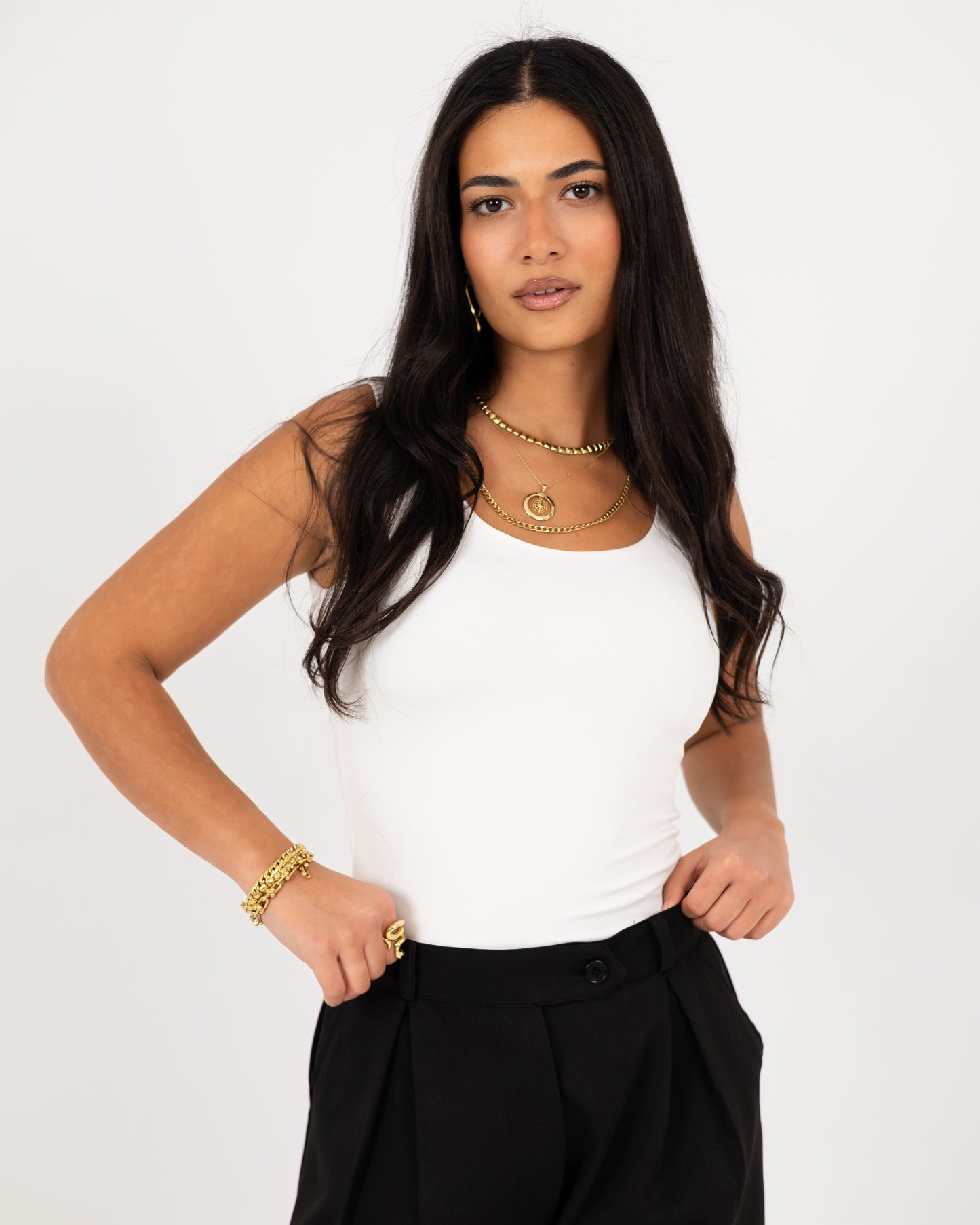 Wide-Leg Modern Pleated Pants