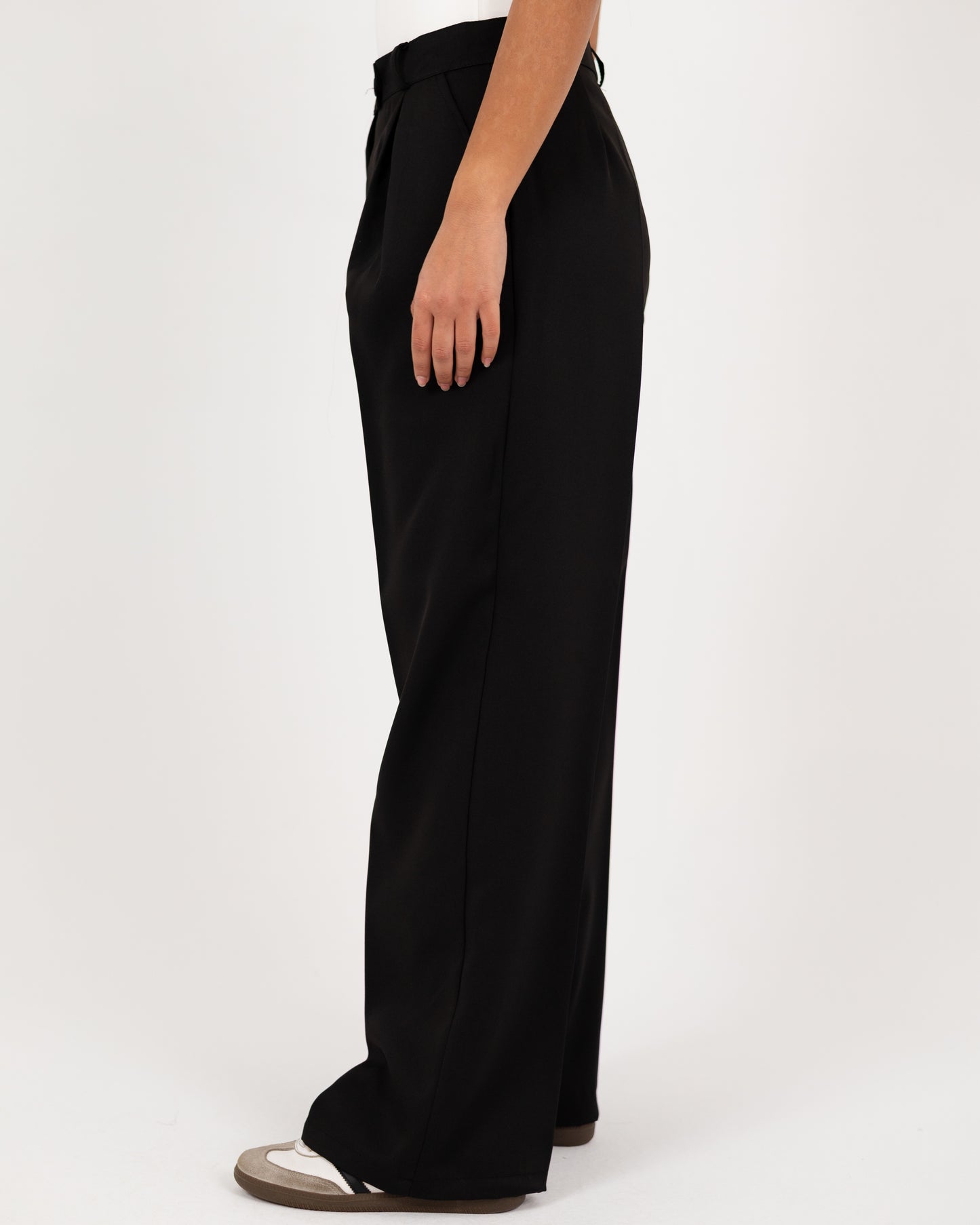 Wide-Leg Modern Pleated Pants