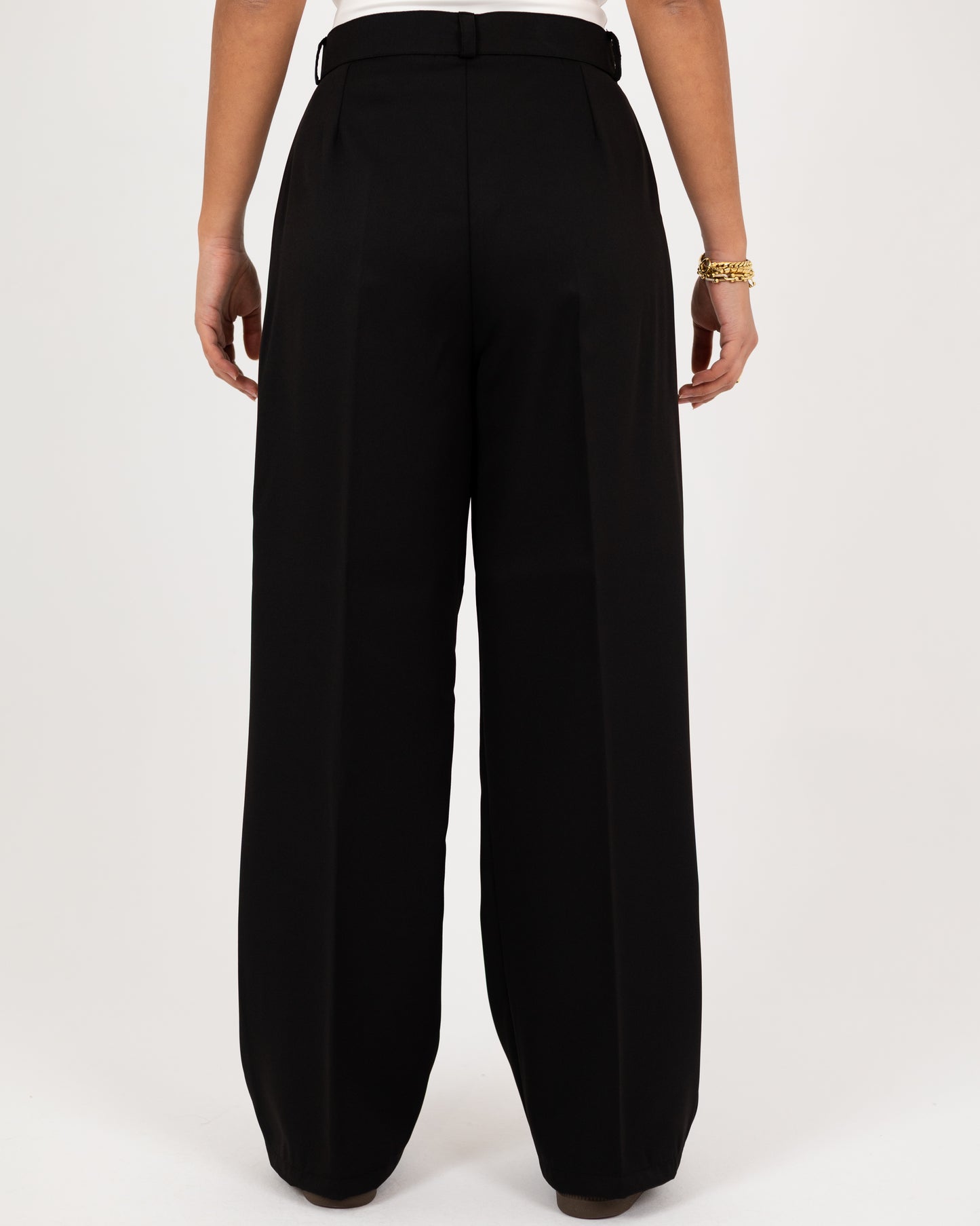 Wide-Leg Modern Pleated Pants