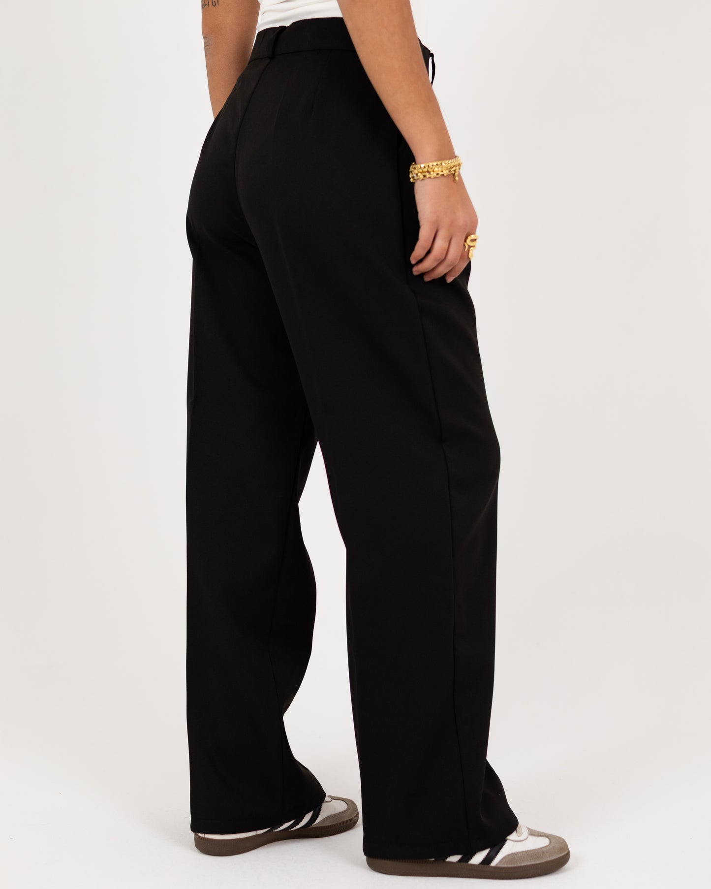 Wide-Leg Modern Pleated Pants