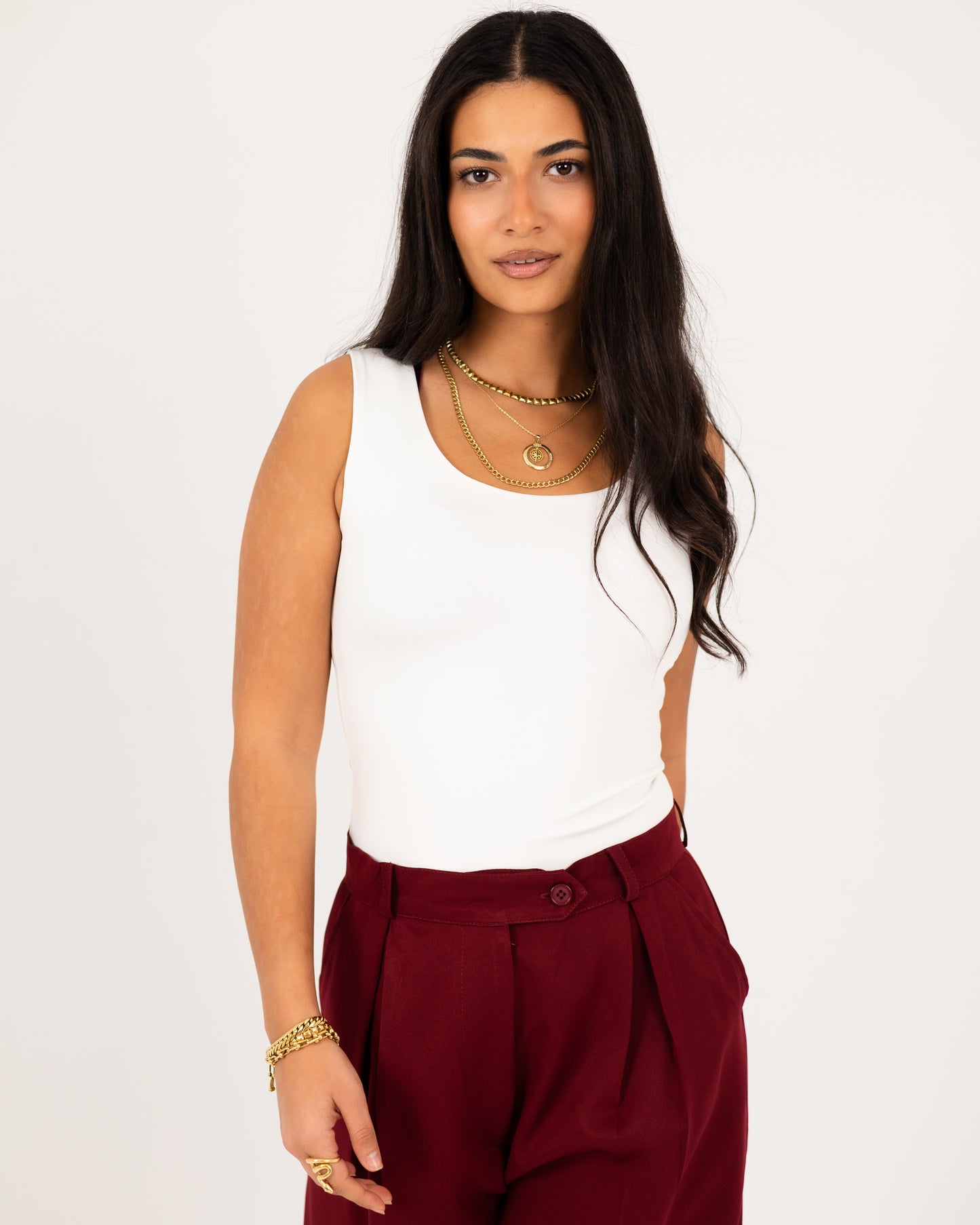 Wide-Leg Modern Pleated Pants