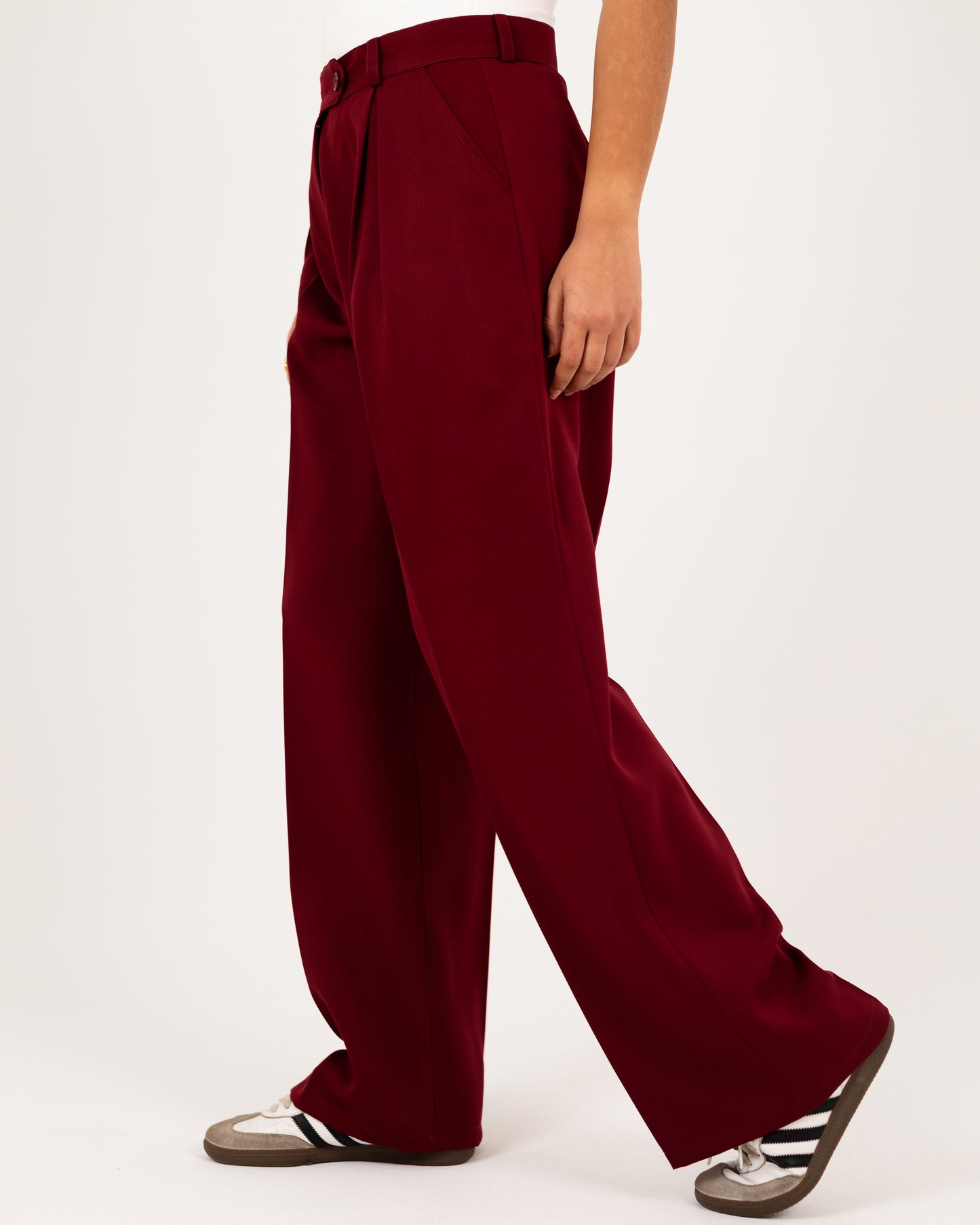Wide-Leg Modern Pleated Pants