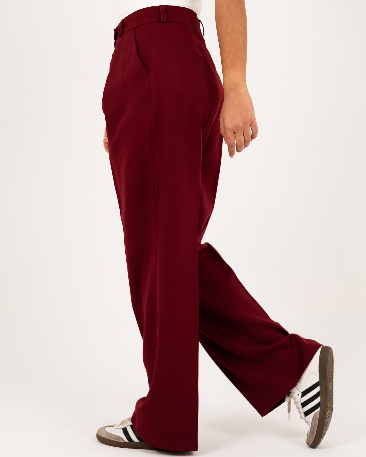 Wide-Leg Modern Pleated Pants