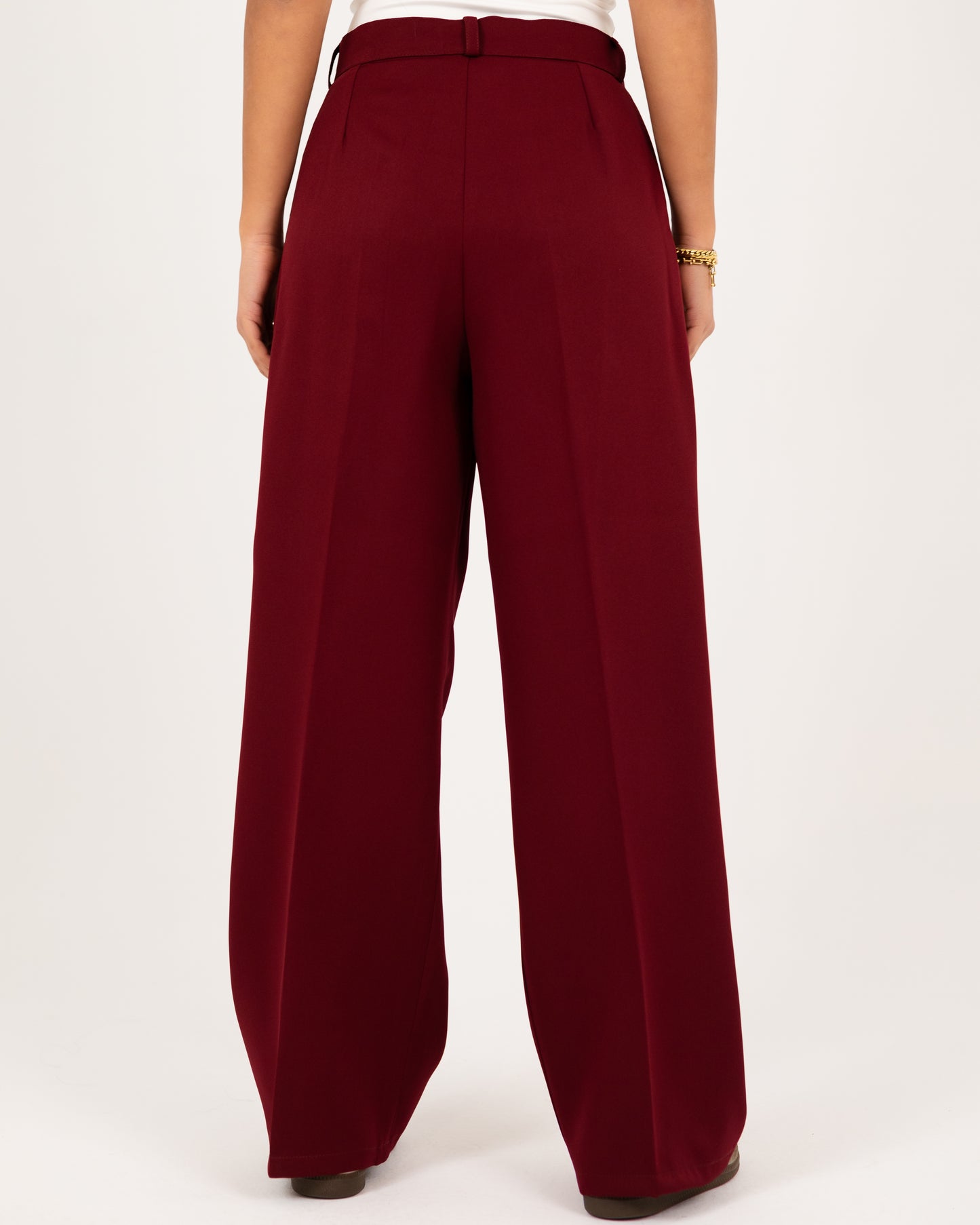 Wide-Leg Modern Pleated Pants