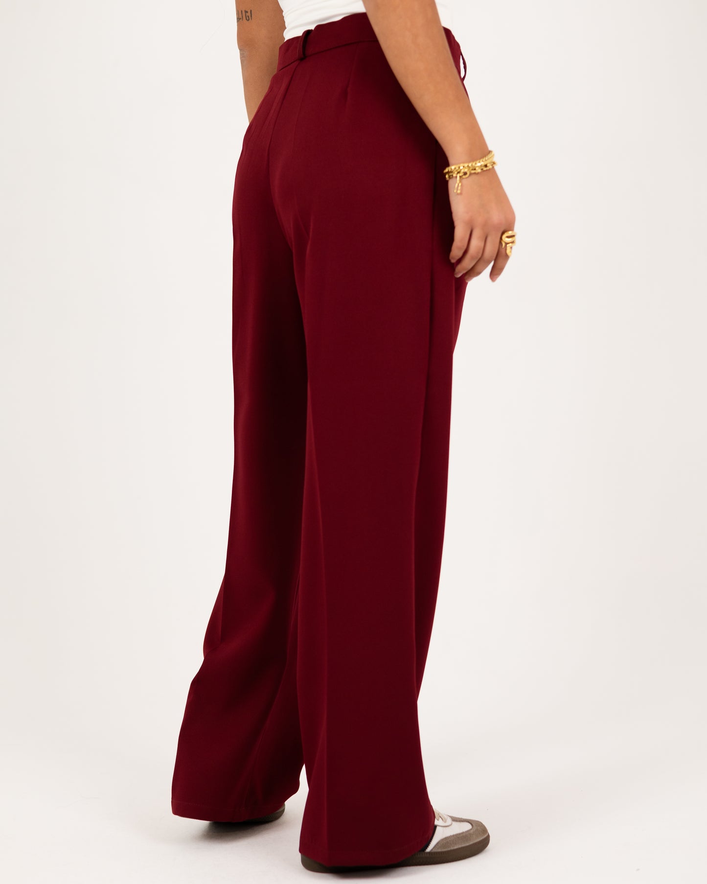 Wide-Leg Modern Pleated Pants