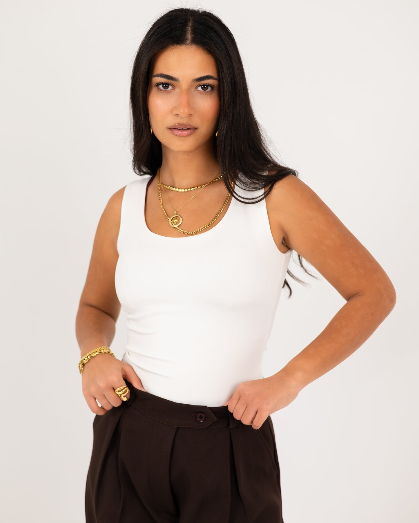 Wide-Leg Modern Pleated Pants