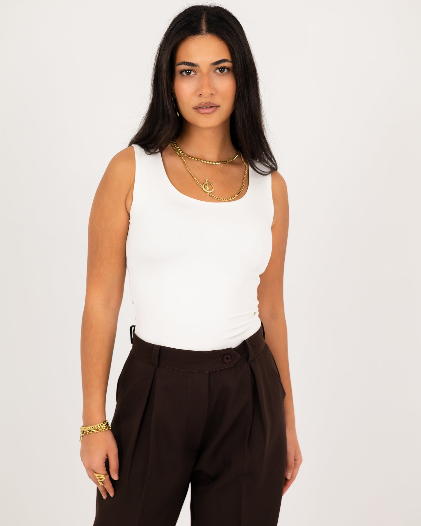 Wide-Leg Modern Pleated Pants