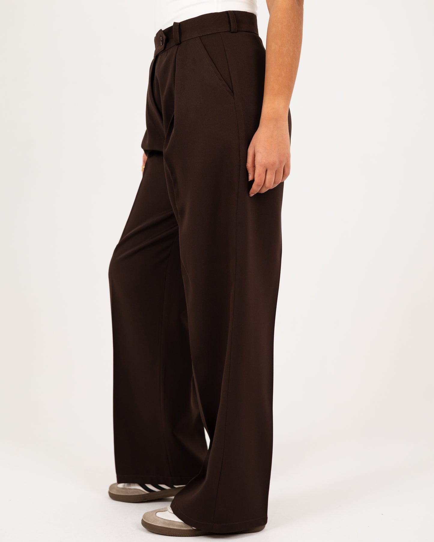 Wide-Leg Modern Pleated Pants