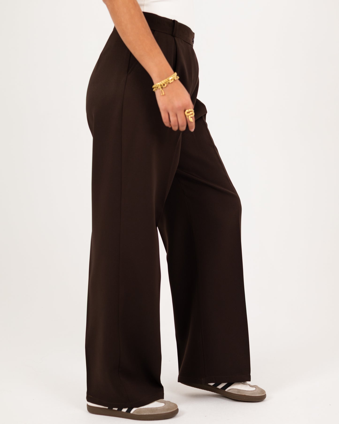 Wide-Leg Modern Pleated Pants