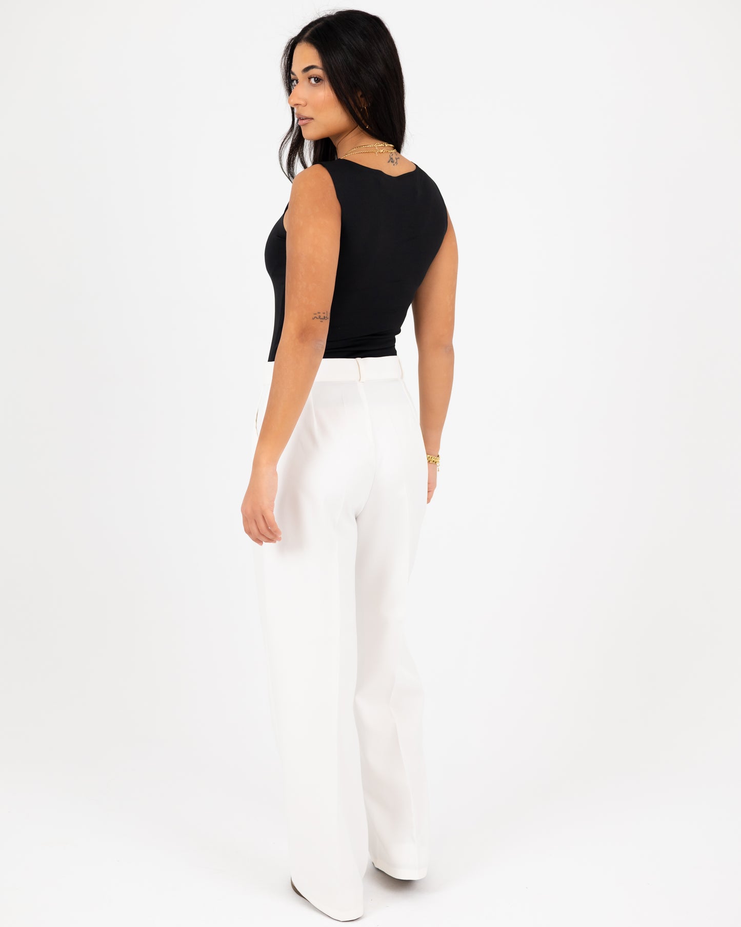 Wide-Leg Modern Pleated Pants