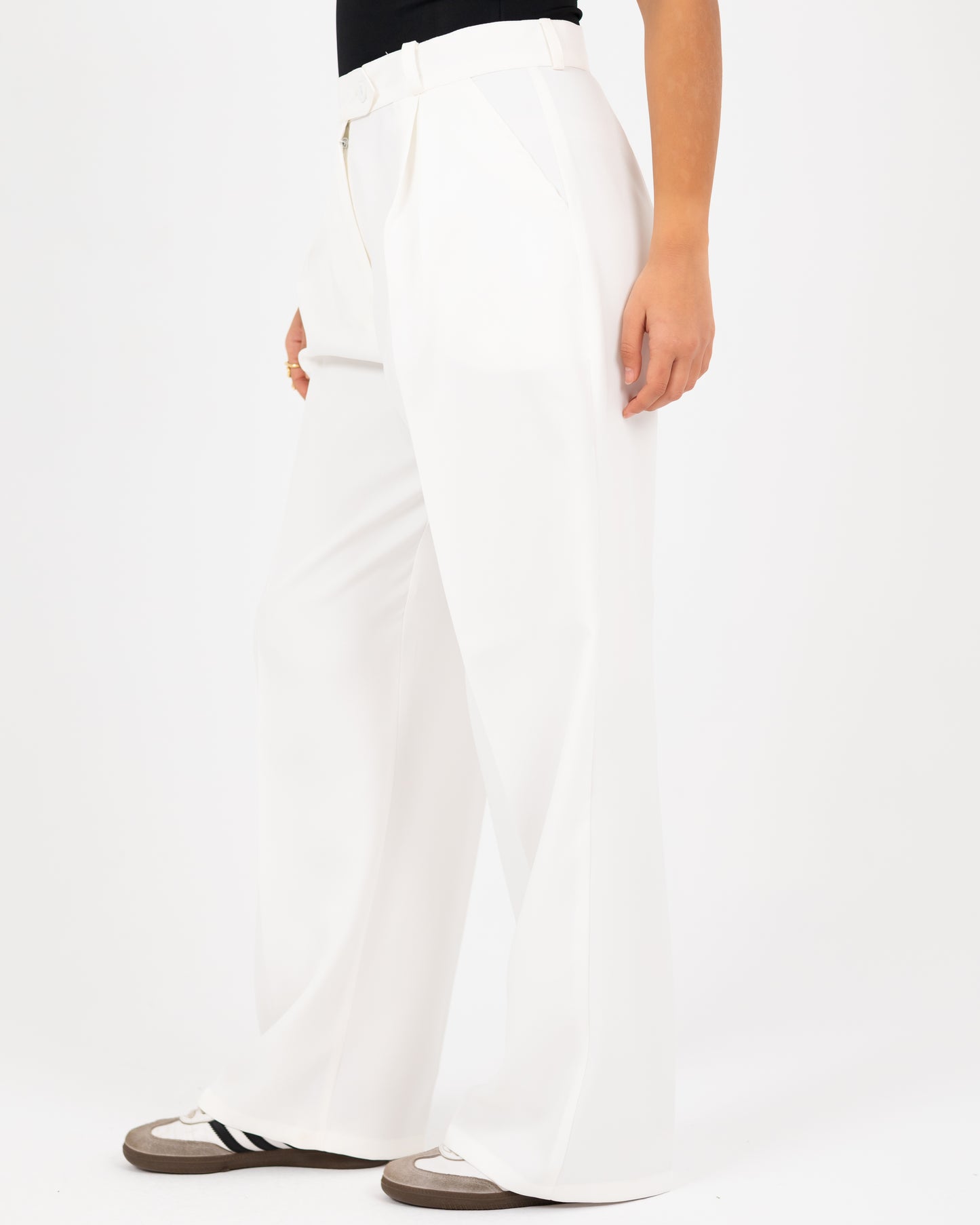 Wide-Leg Modern Pleated Pants