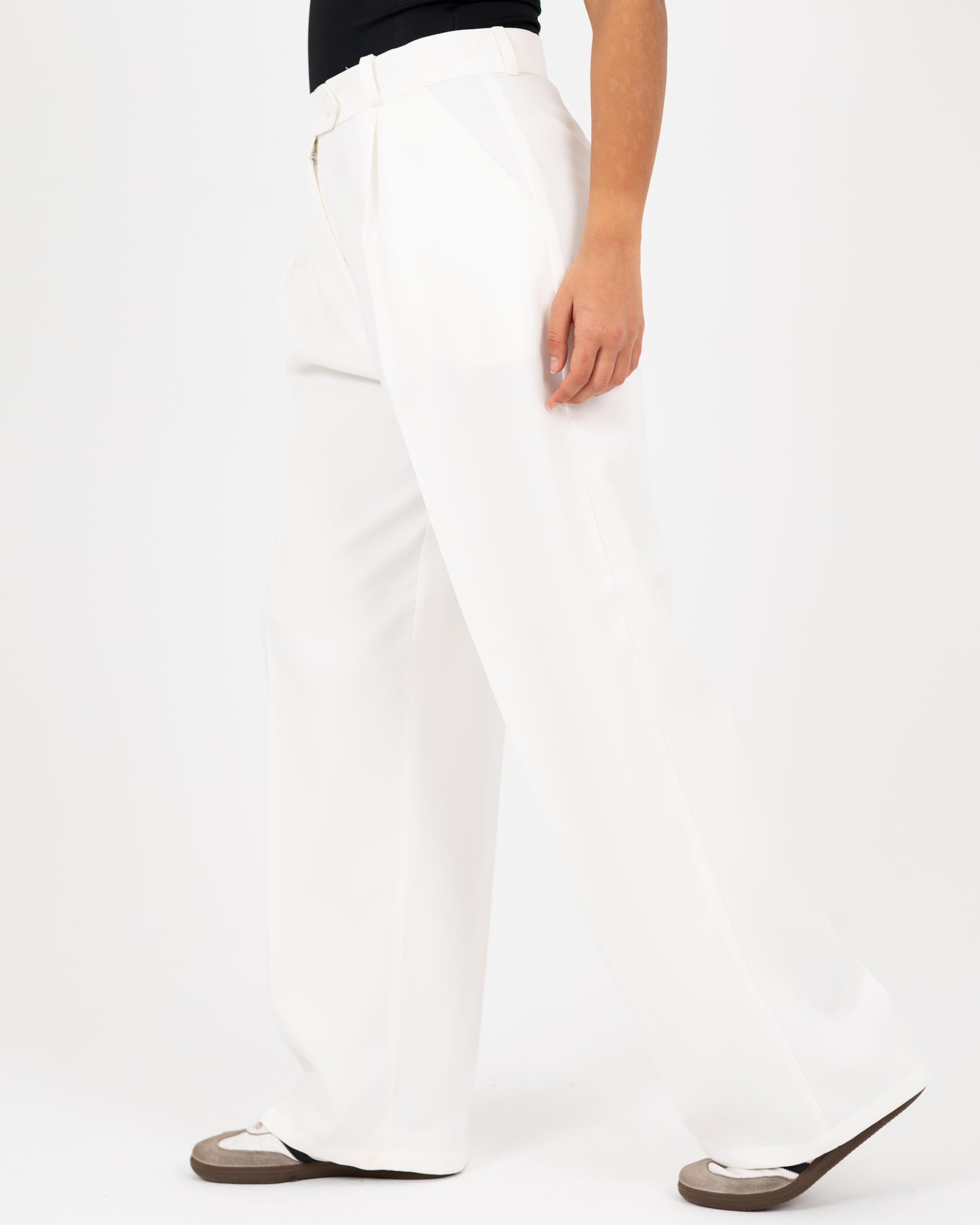 Wide-Leg Modern Pleated Pants