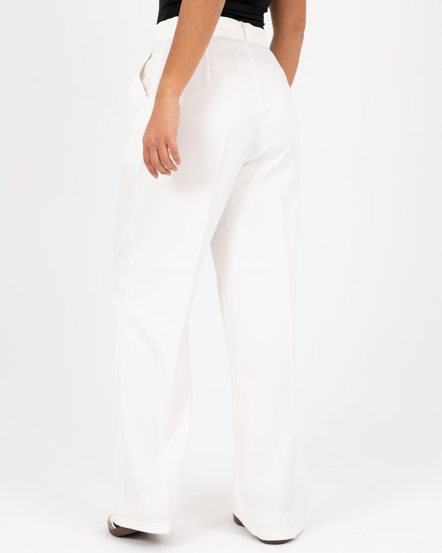 Wide-Leg Modern Pleated Pants